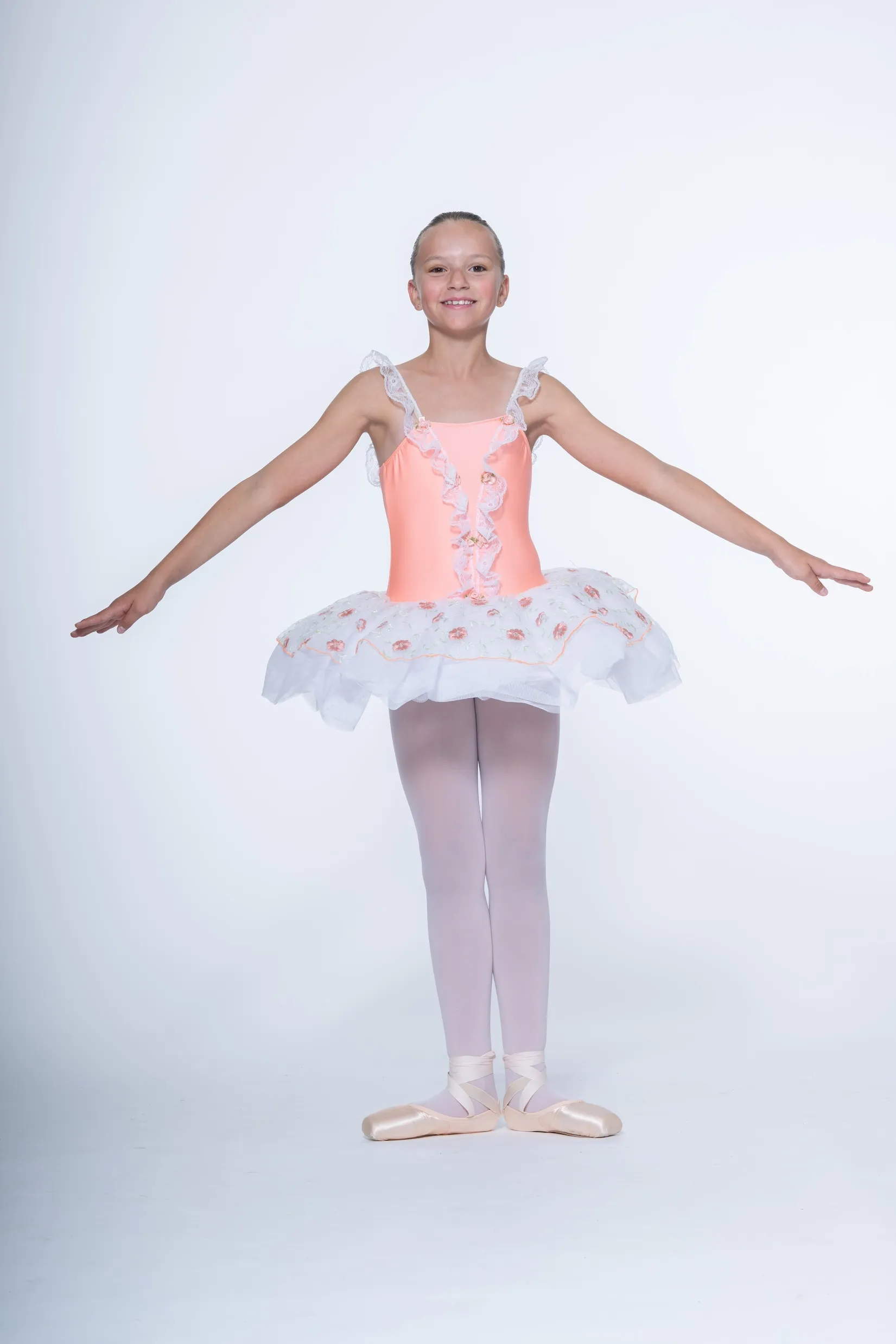 Tutu saumon et blanc réf : C21