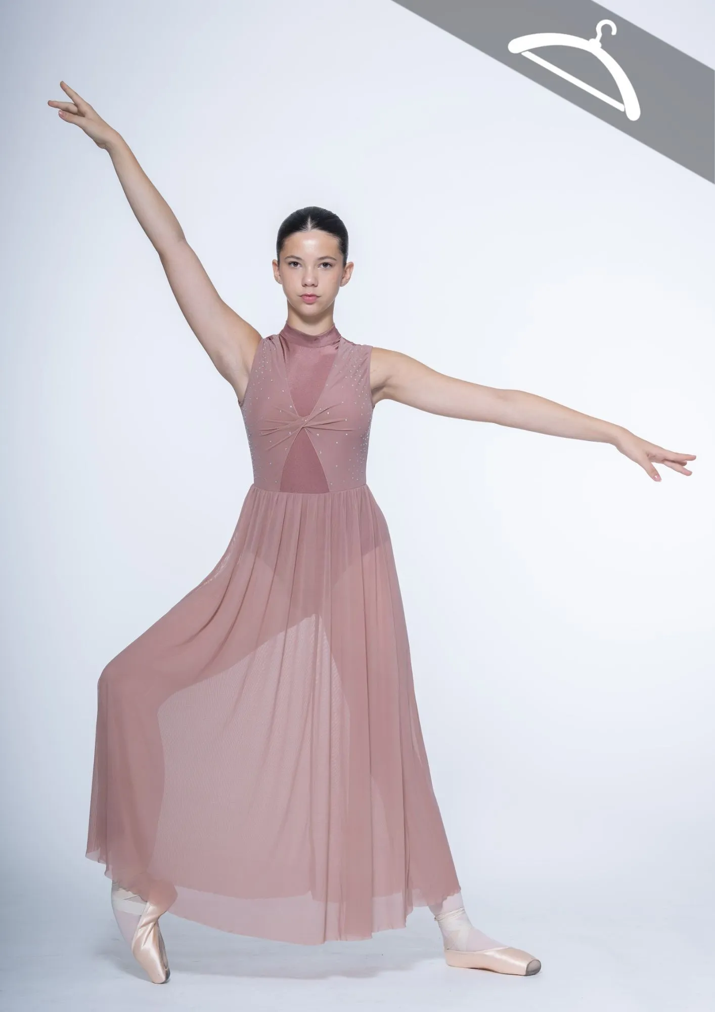 Robe longue bois de rose réf : PORT43 - Essayage