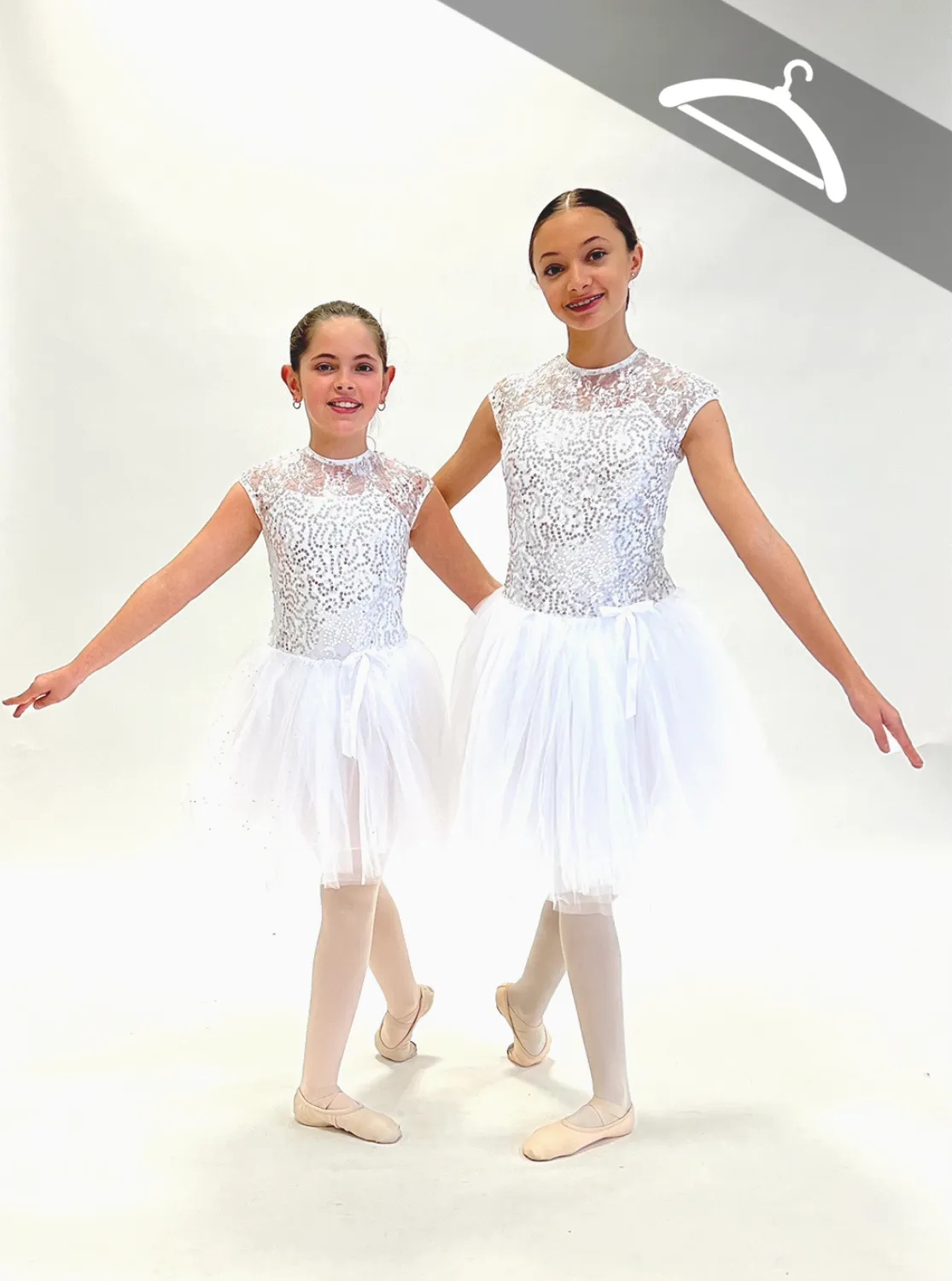 Tutu Blanc et Argent Pailleté - Essayage