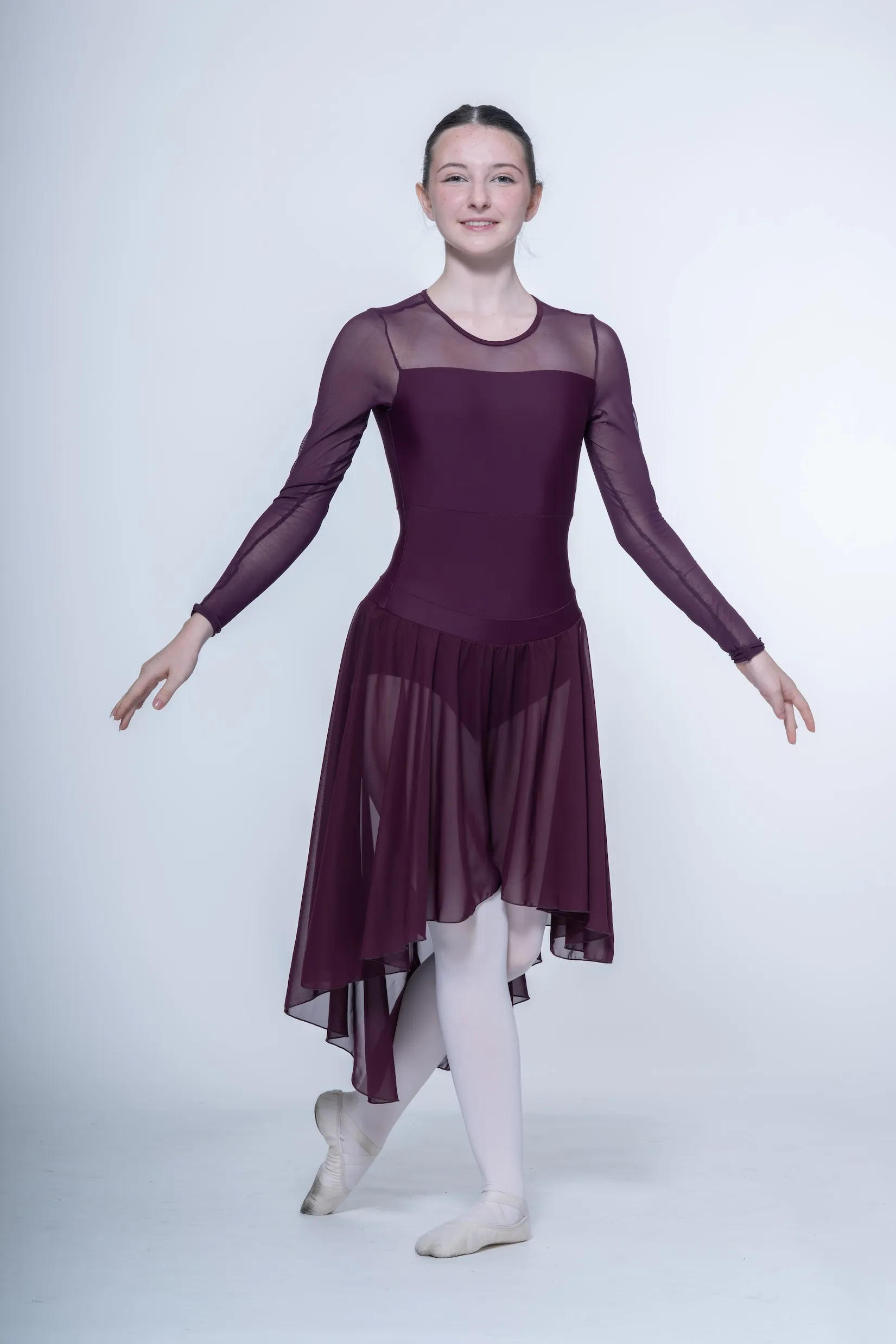 Robe prune en voile réf : PORT44