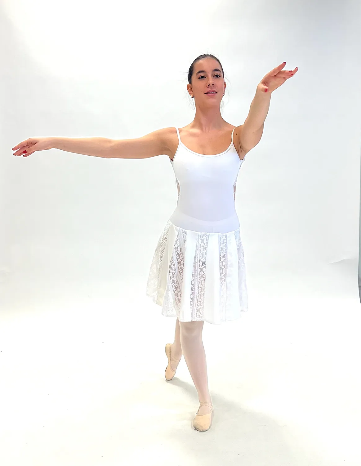 Robe Courte Voile en Dentelle