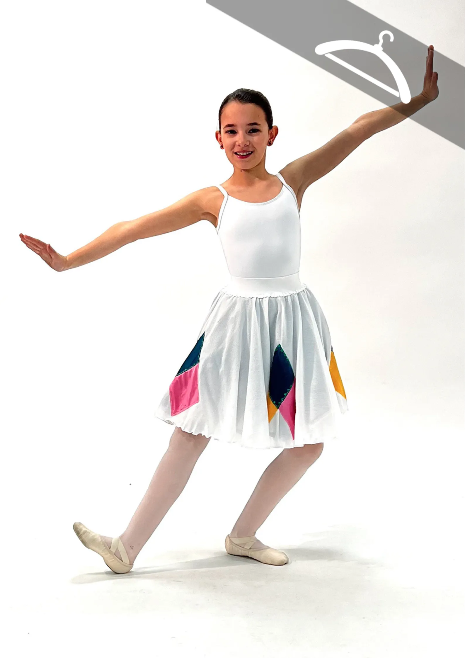 Jupe Blanche Arlequin - Essayage