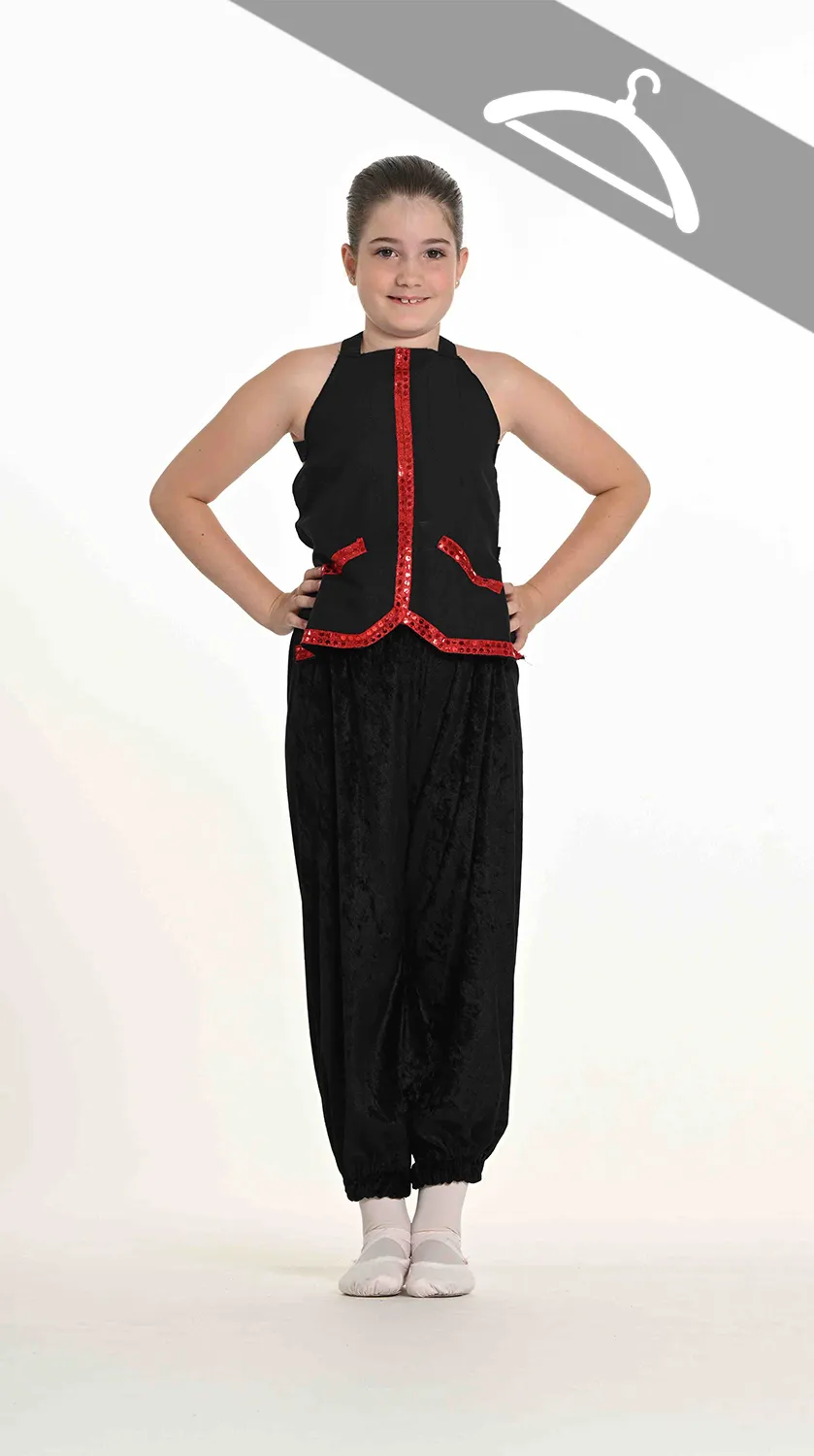 Ensemble top pailleté et pantalon sarouel réf : C73 - Essayage