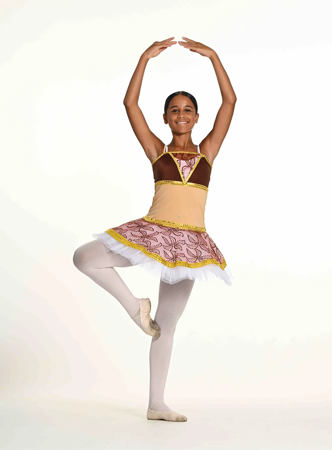 Tutu Or et Marron Style Bayadère
