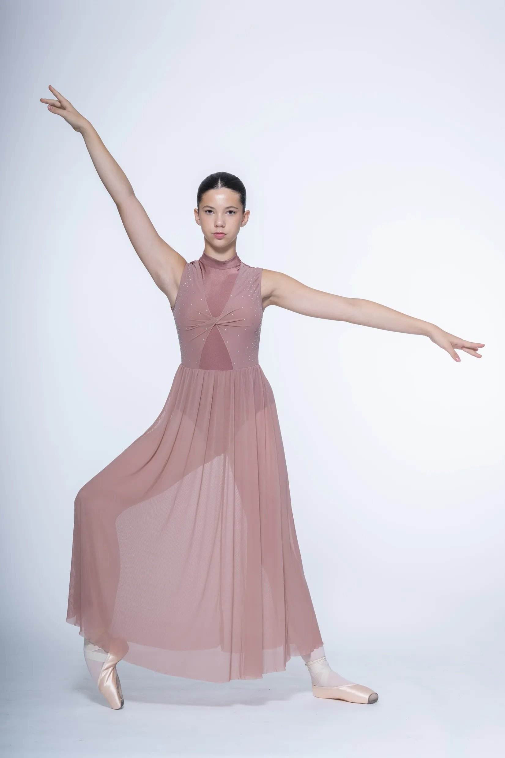 Robe longue bois de rose réf : PORT43