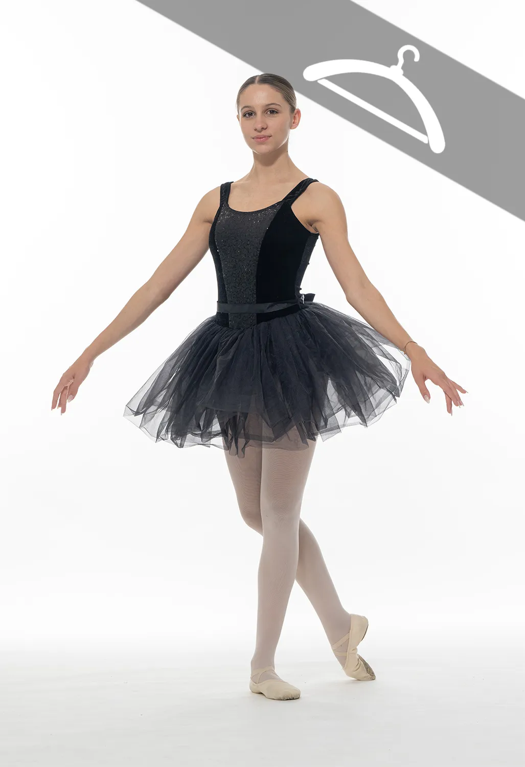 Tutu pailleté velours noir - Essayage