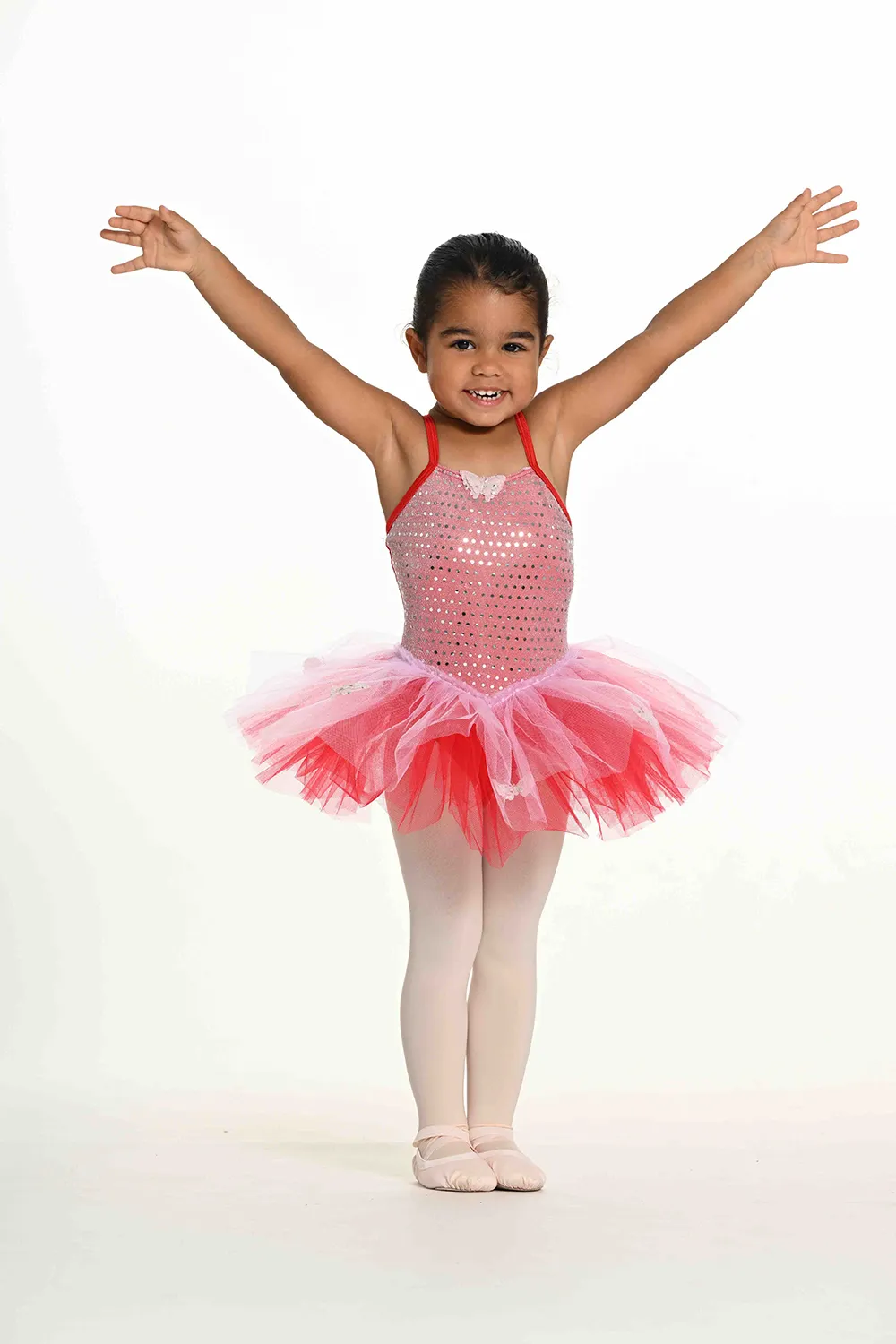 Tutu Rose et Rouge Pailleté