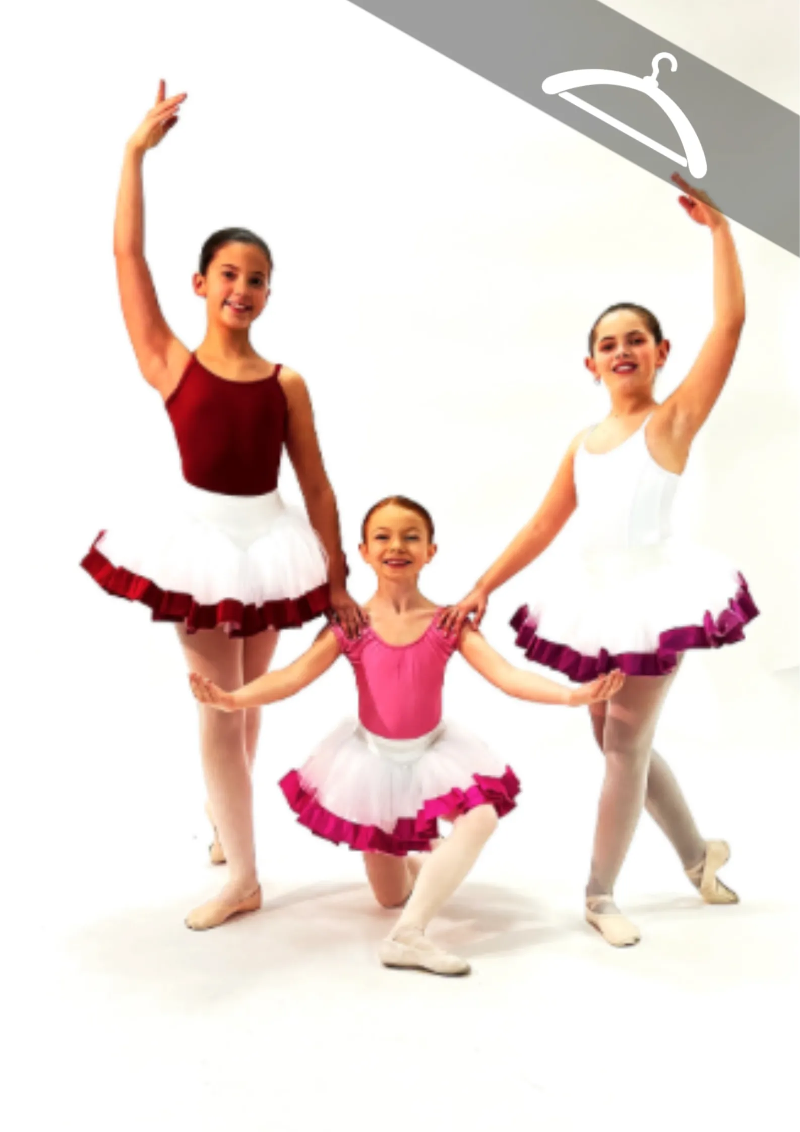 Bas Tutu Blanc Bord Coloré réf : C115 - Essayage