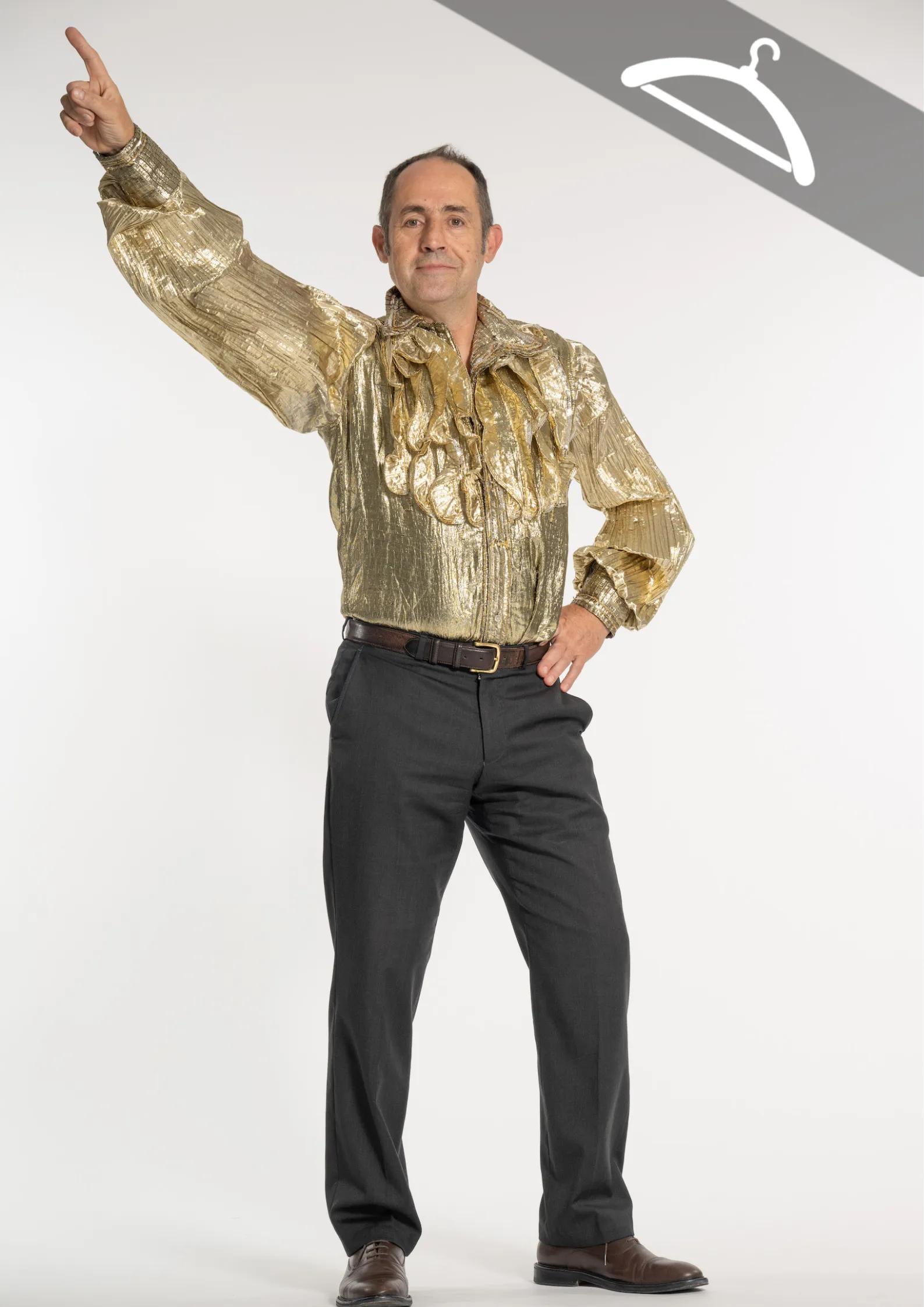 Chemise Disco Or - Essayage