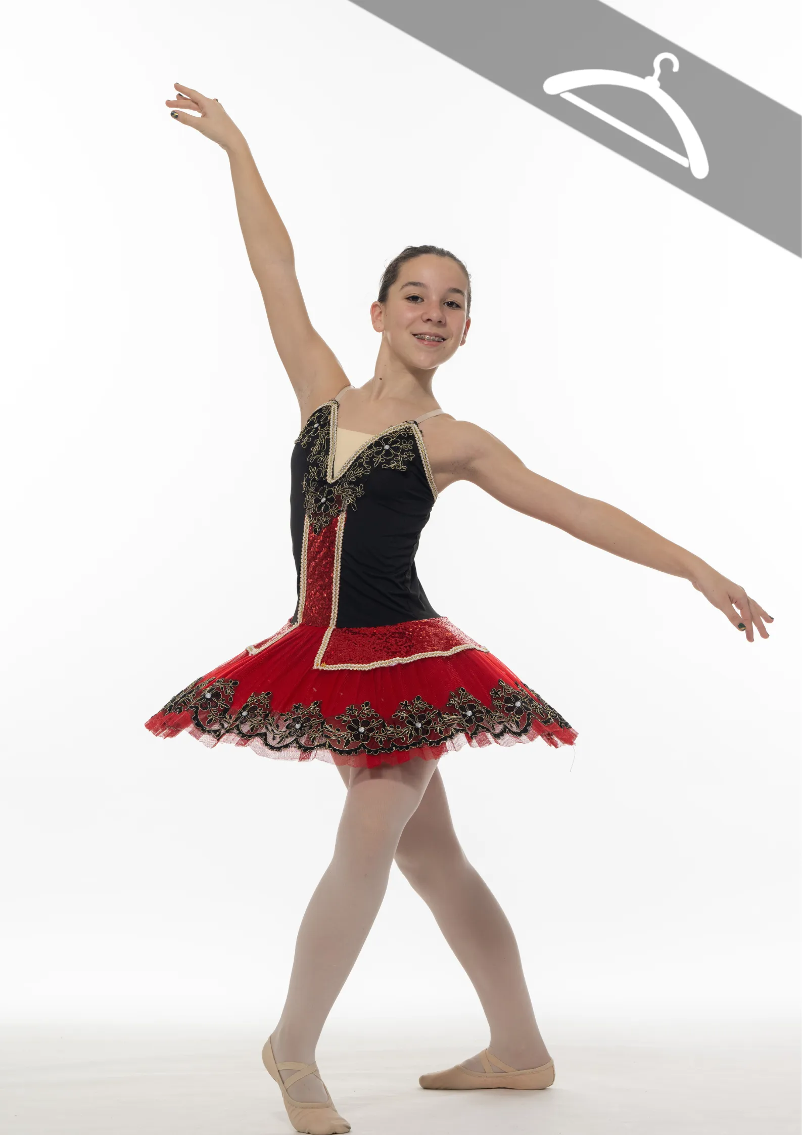 Tutu rouge petit plateau réf - HAUT3 - Essayage