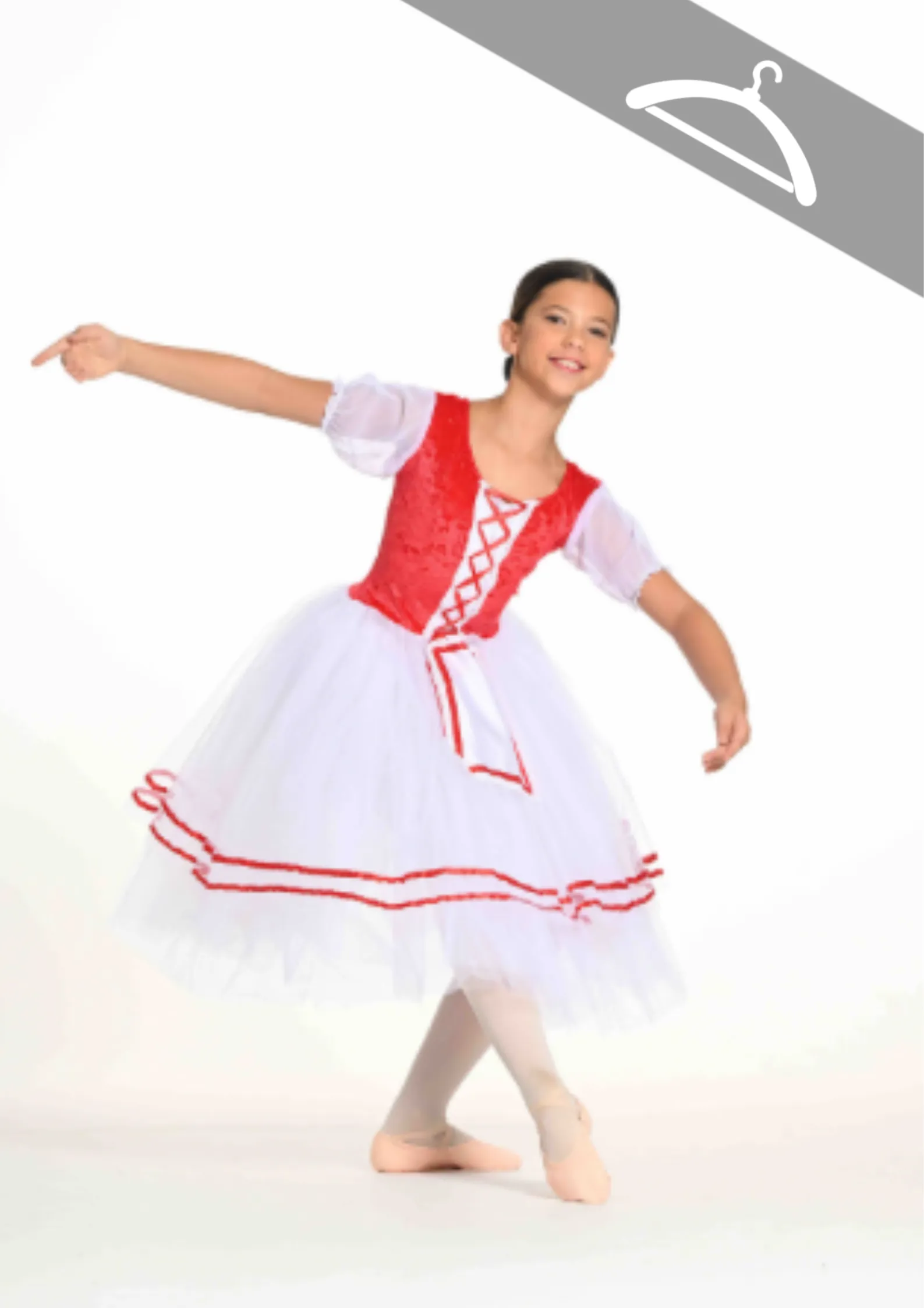 Tutu « Paysanne » Rouge style Giselle réf : C82 - Essayage