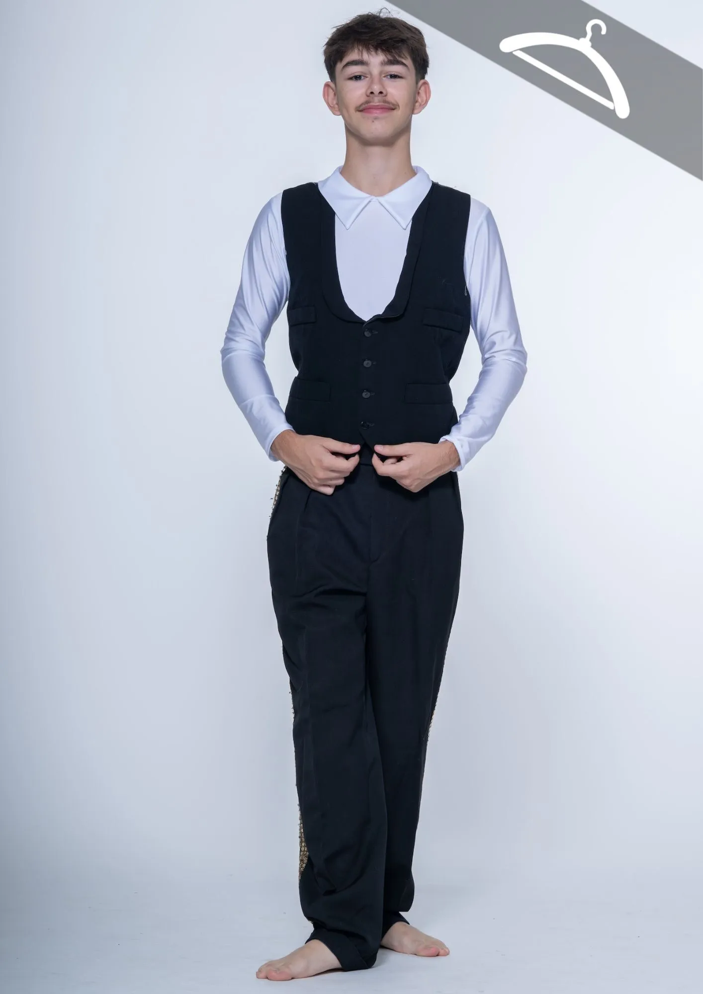 Gilet noir réf : C140 - Essayage