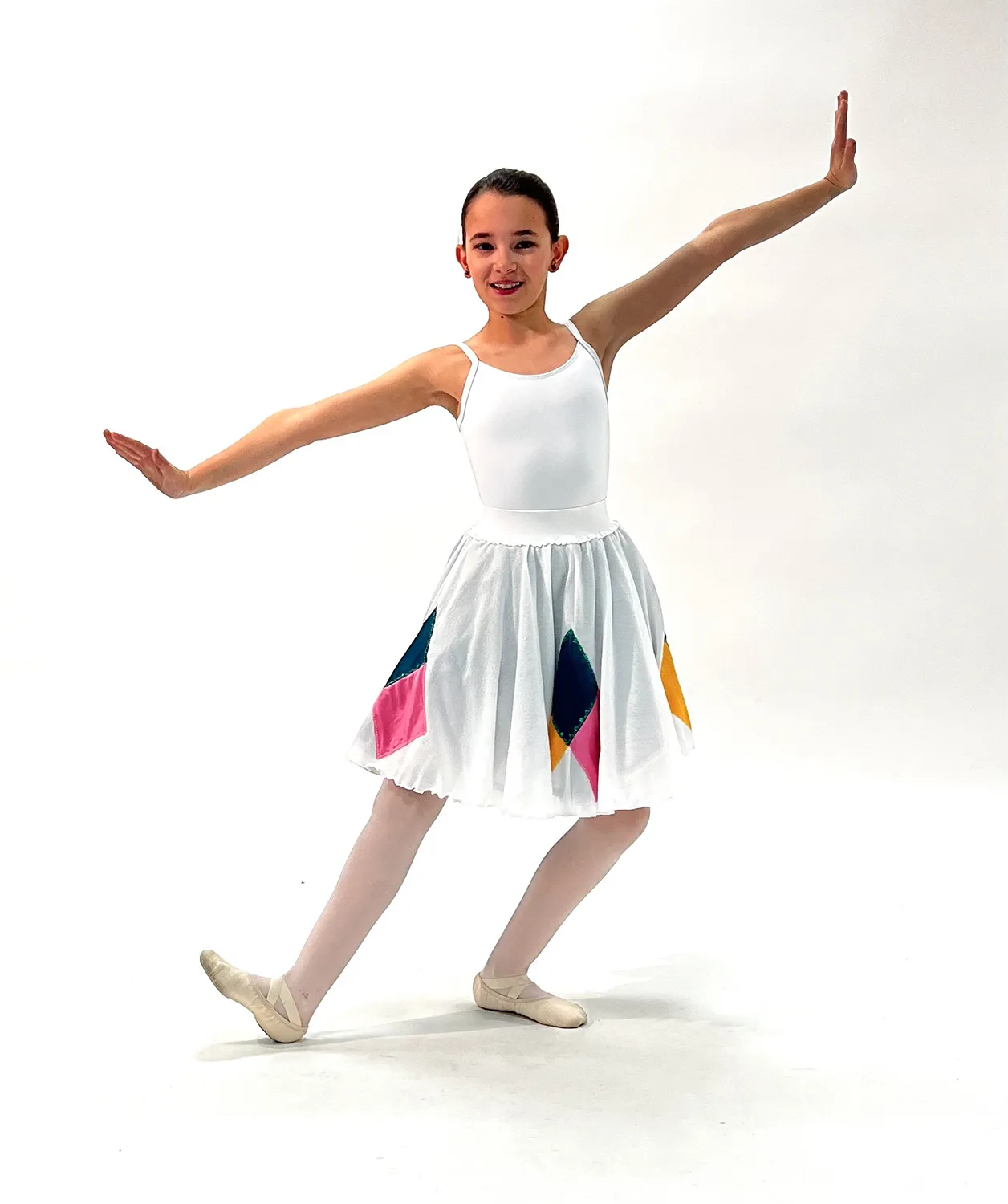 Jupe Blanche Arlequin