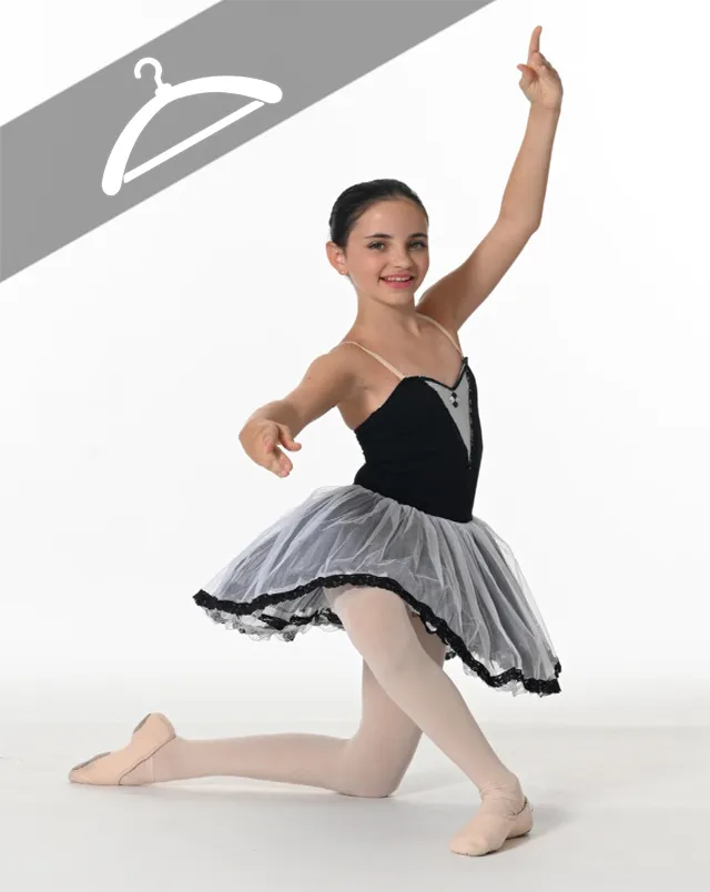 Tutu Noir et Blanc avec Dentelle - Essayage