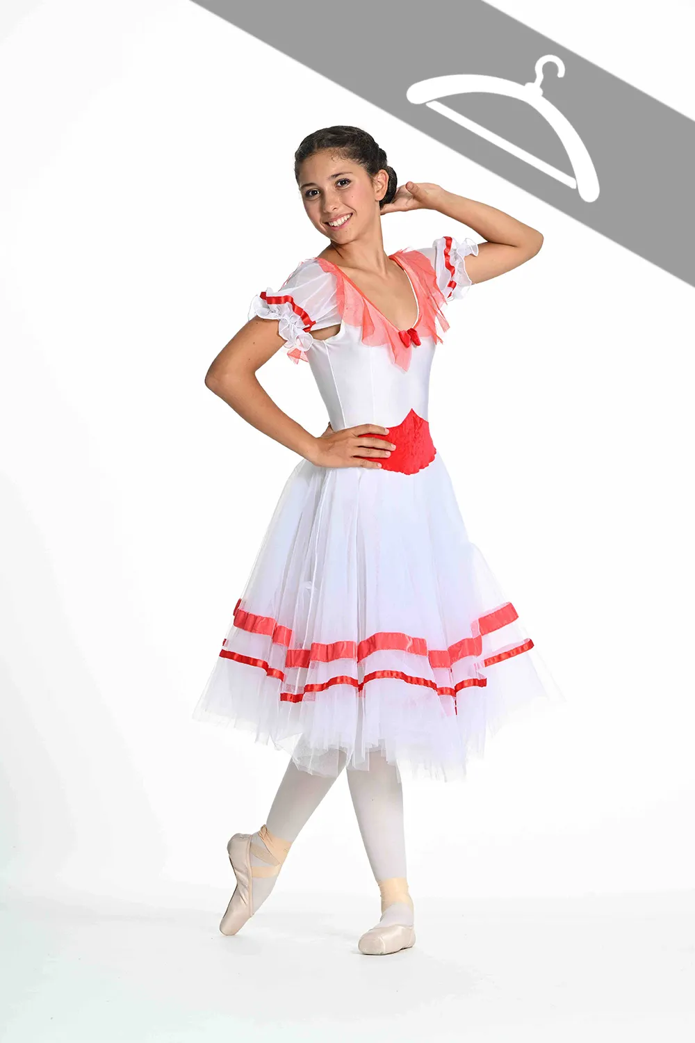 Tutu Rouge et Blanc « Villageoise » - Essayage