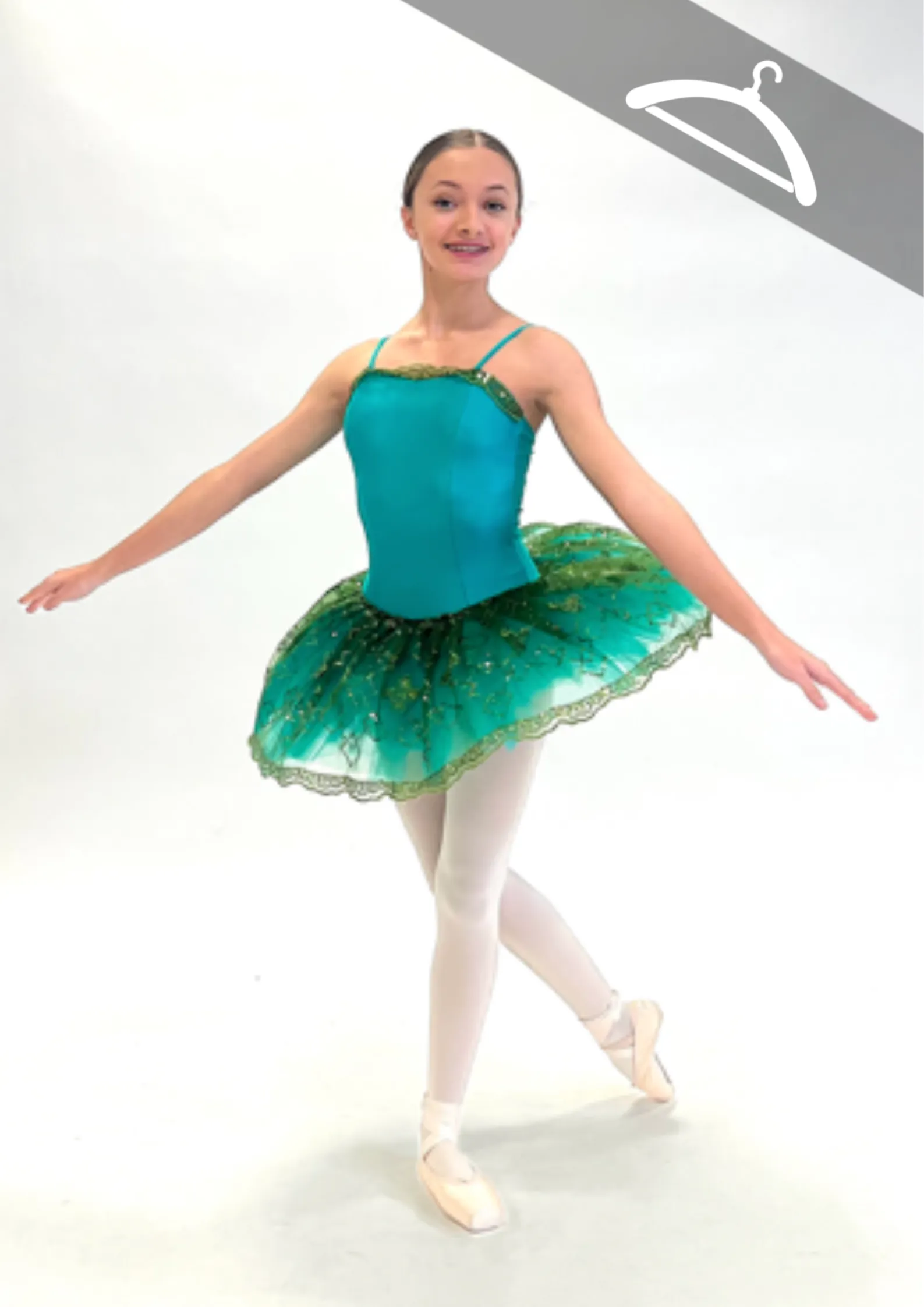 Tutu Vert Dentelle réf : C112 - Essayage