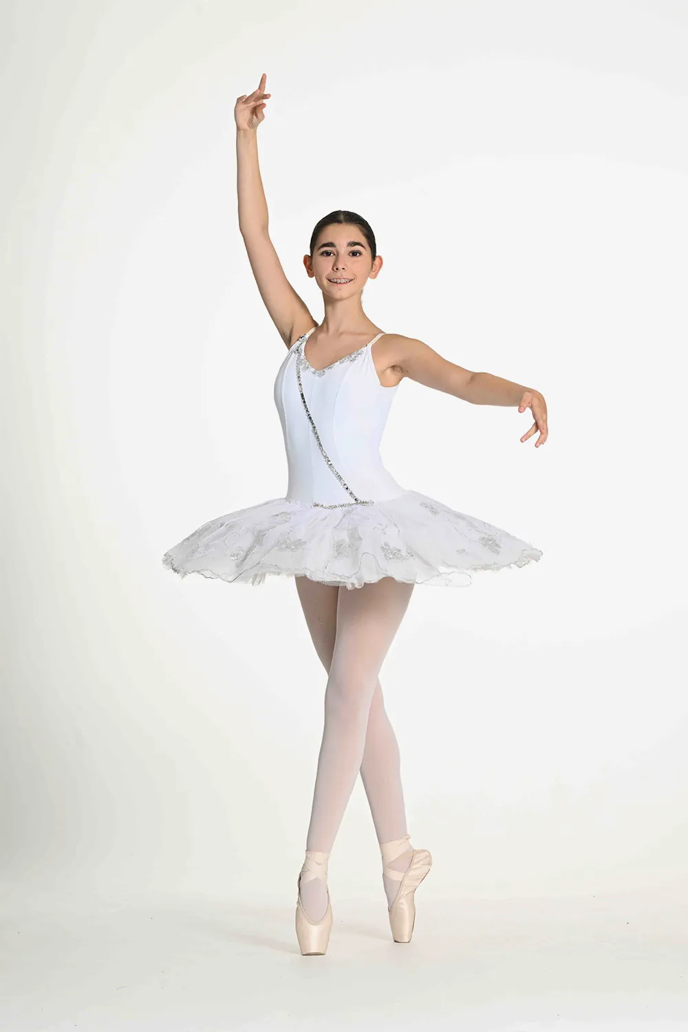 Tutu Semi-Pro Blanc et Argent