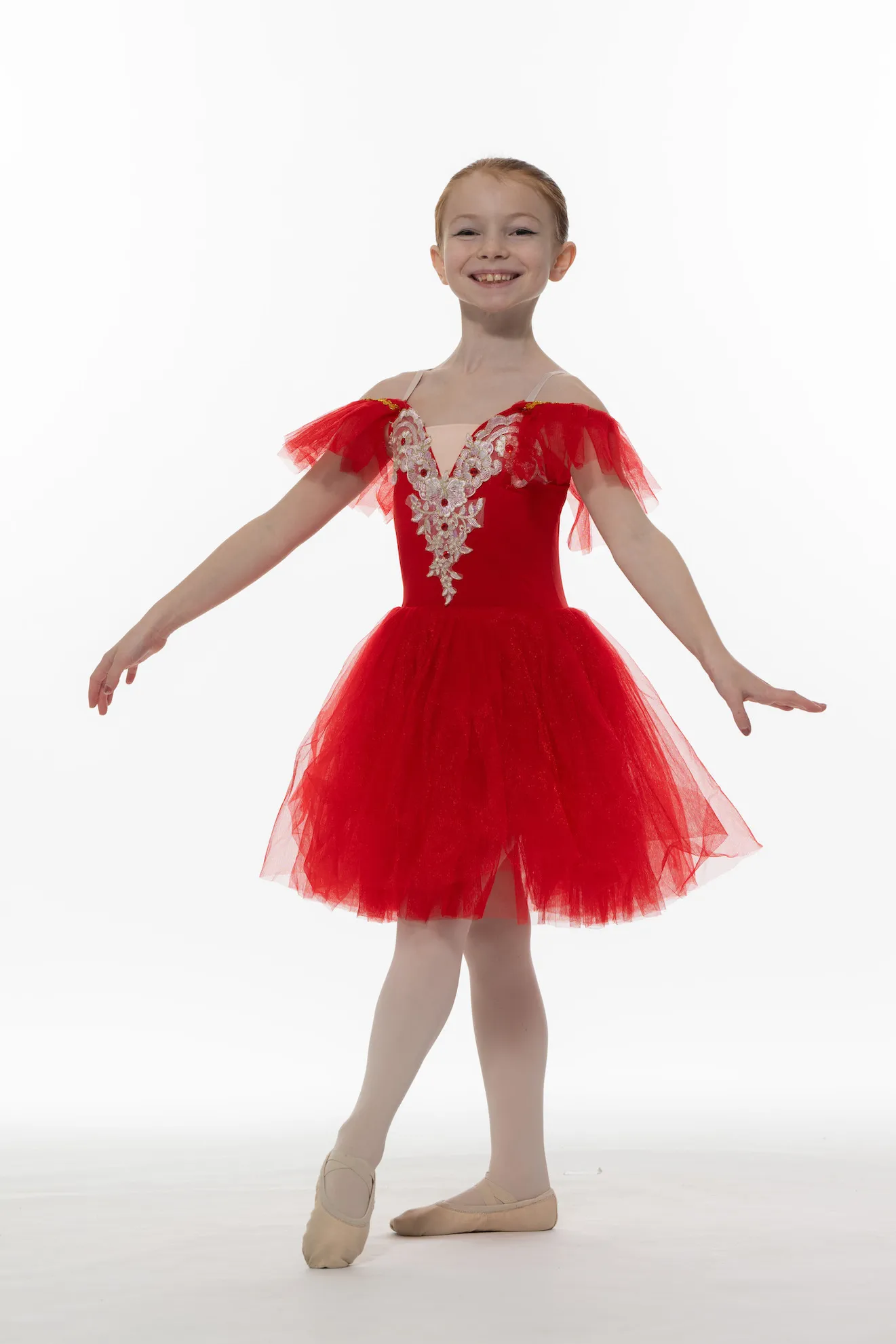 Tutu mi-long rouge réf : C122/123