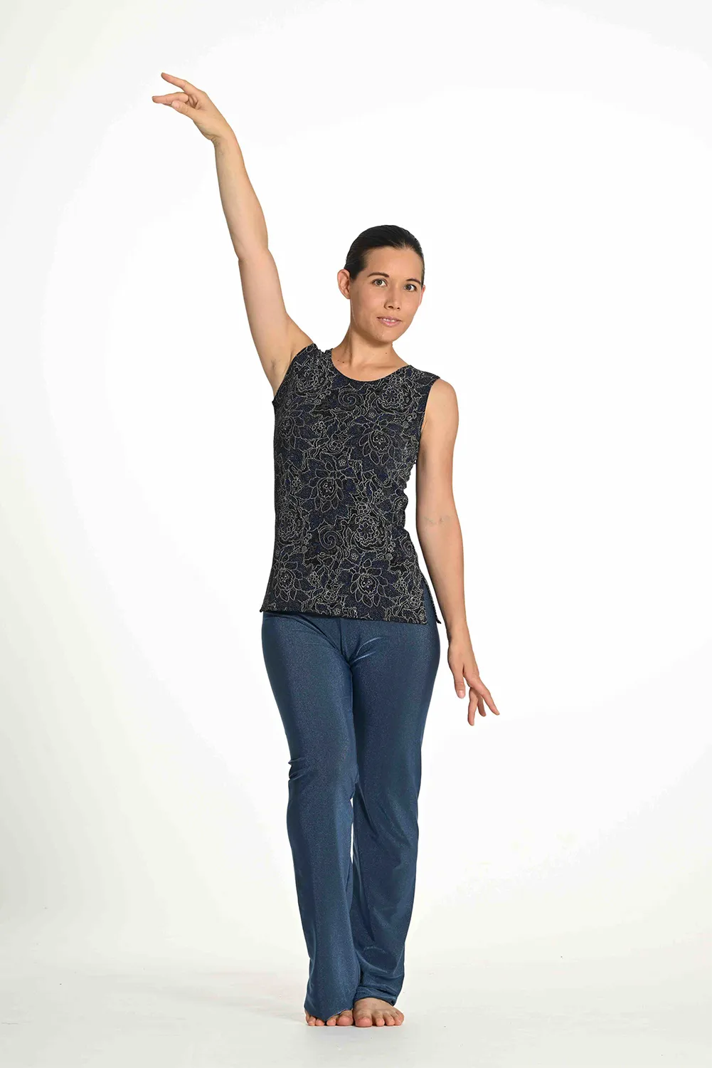 Débardeur noir à motifs pailletés