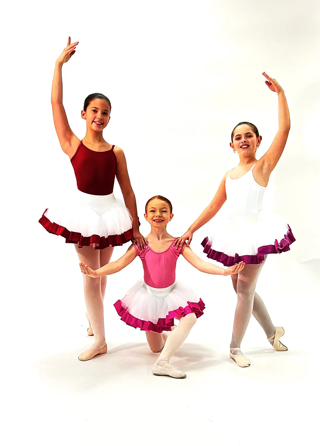 Bas Tutu Blanc Bord Coloré