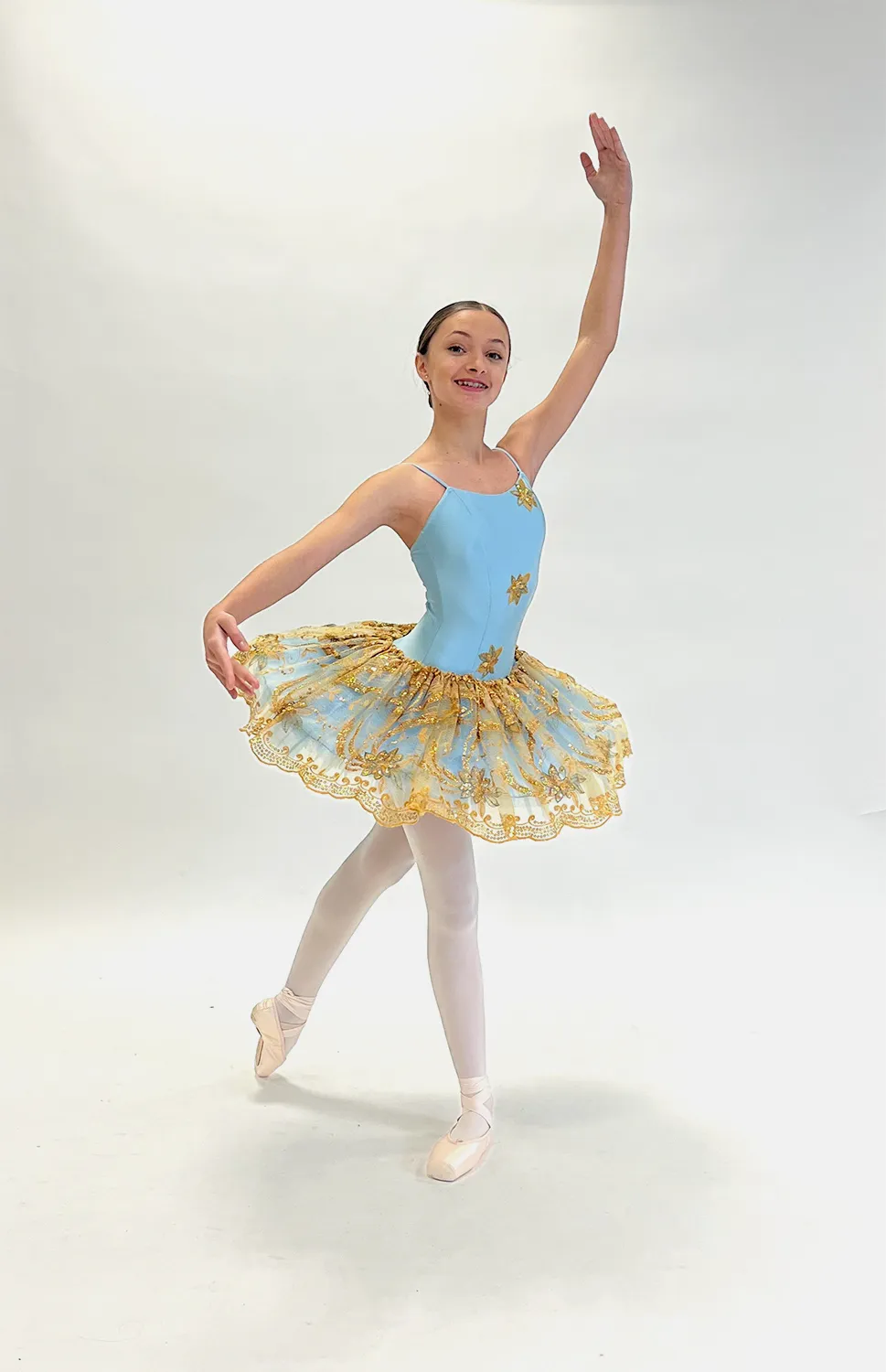 Tutu Semi-Pro Doré et Vert, Bleu ou Rose