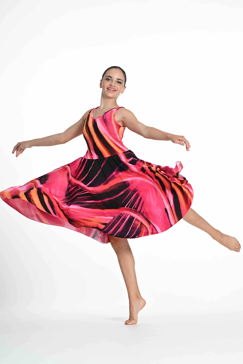 Robe Rose et Noire « Estivale »