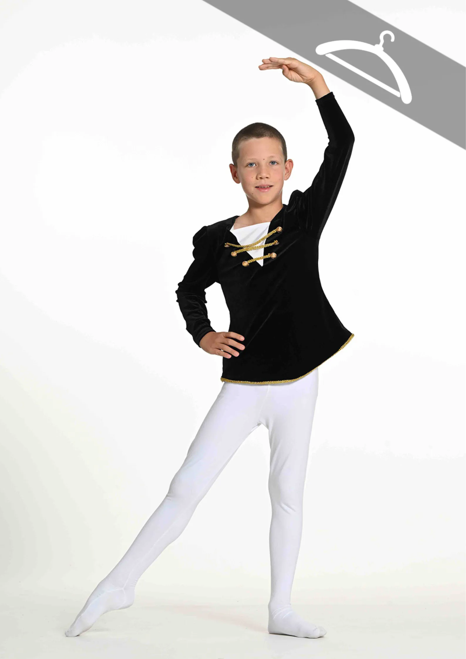 Pourpoint Noir et Doré en Velours - Essayage