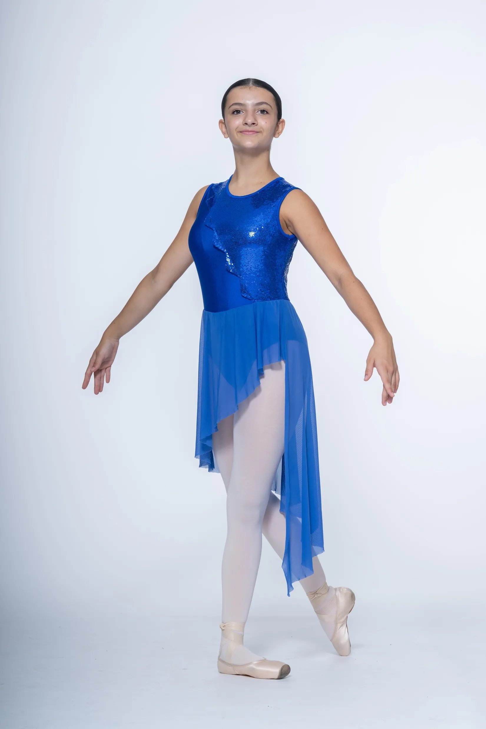 Robe bleu roi asymétrique réf : PORT41