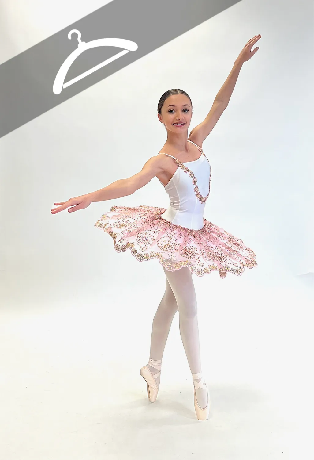 Tutu Semi-Pro Blanc et Rose - Essayage