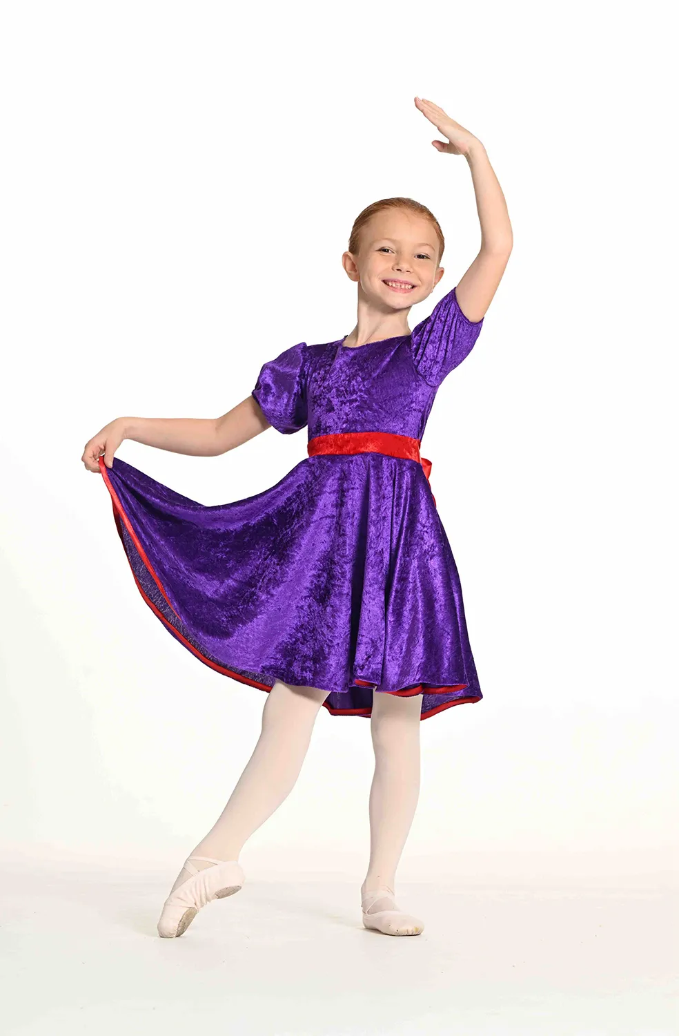 Robe Velours Manches Ballons