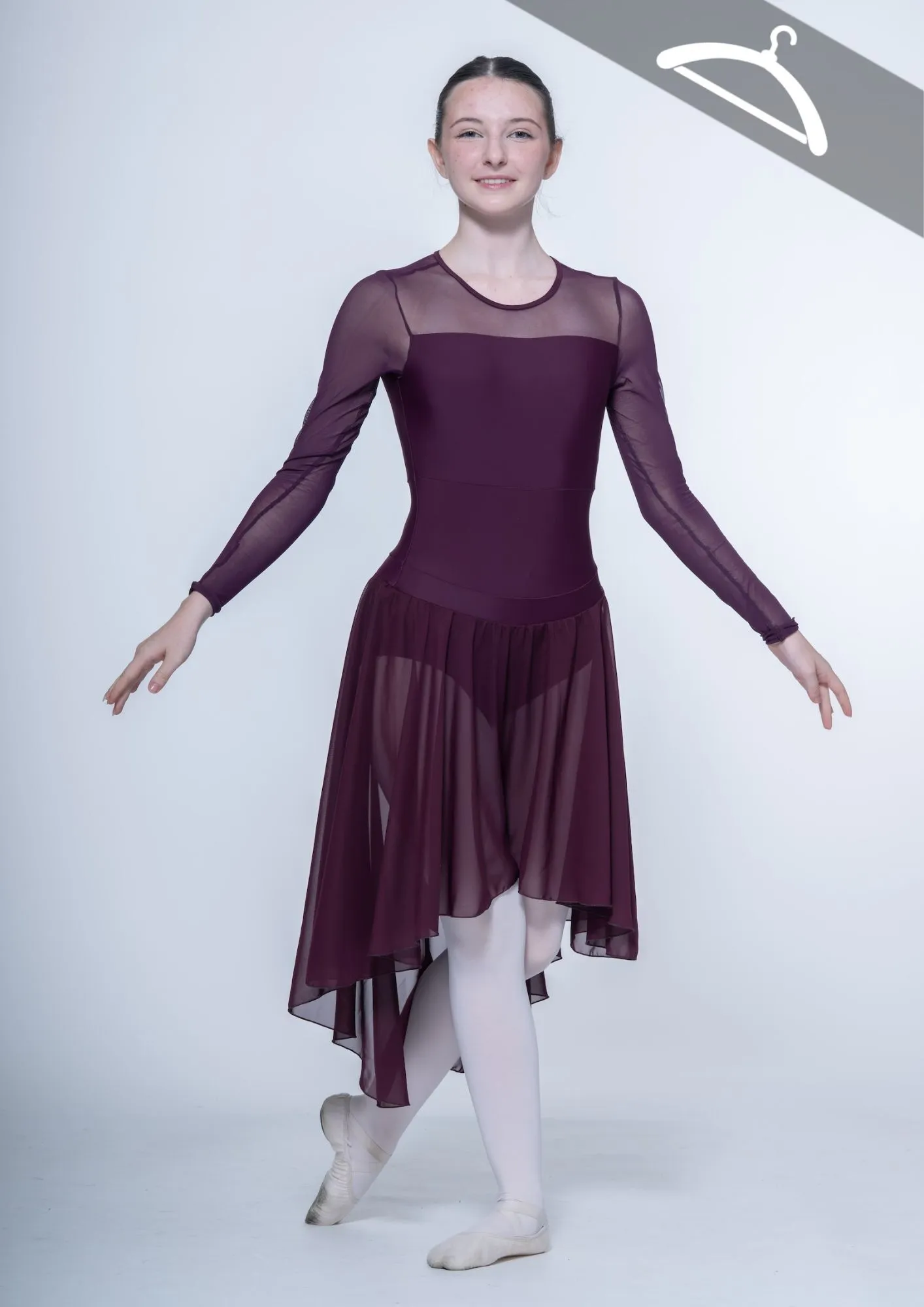  Robe prune en voile réf : PORT44 - Essayage