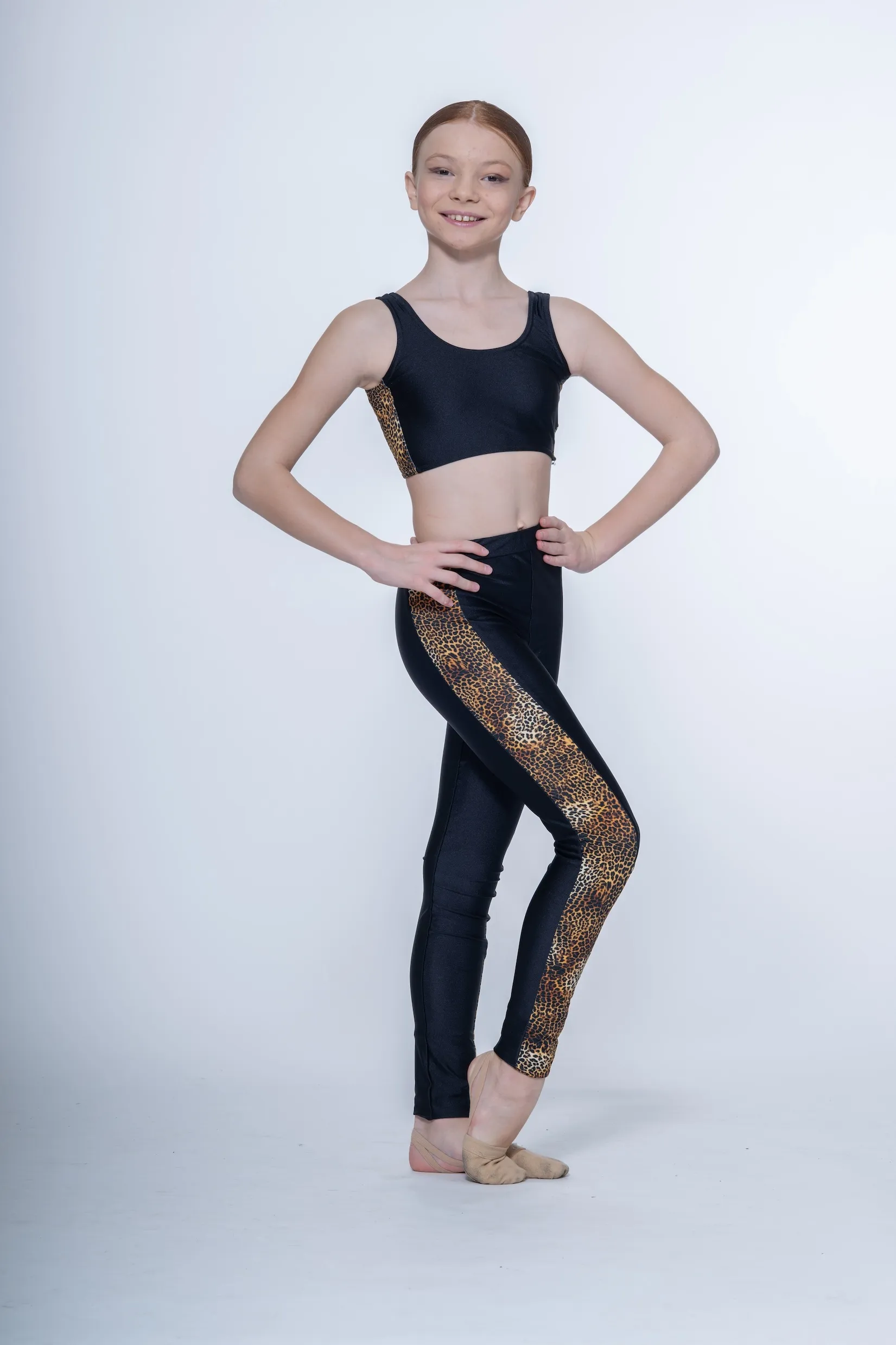 Ensemble brassière et legging noir/léopard réf : PORT32