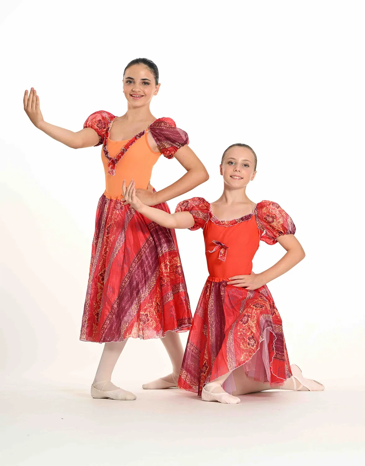 Robe Rouge et Orange style Coppelia/Czardas