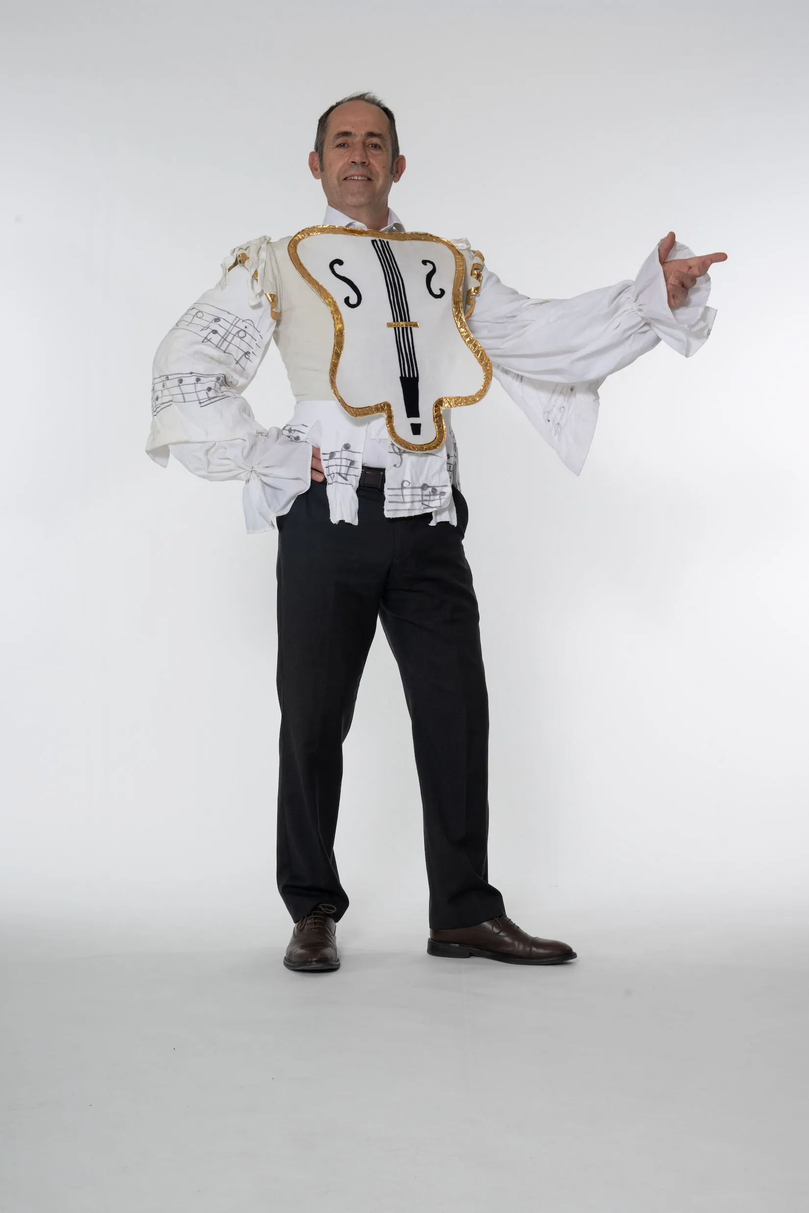 Chemise Musicien Blanche et Dorée