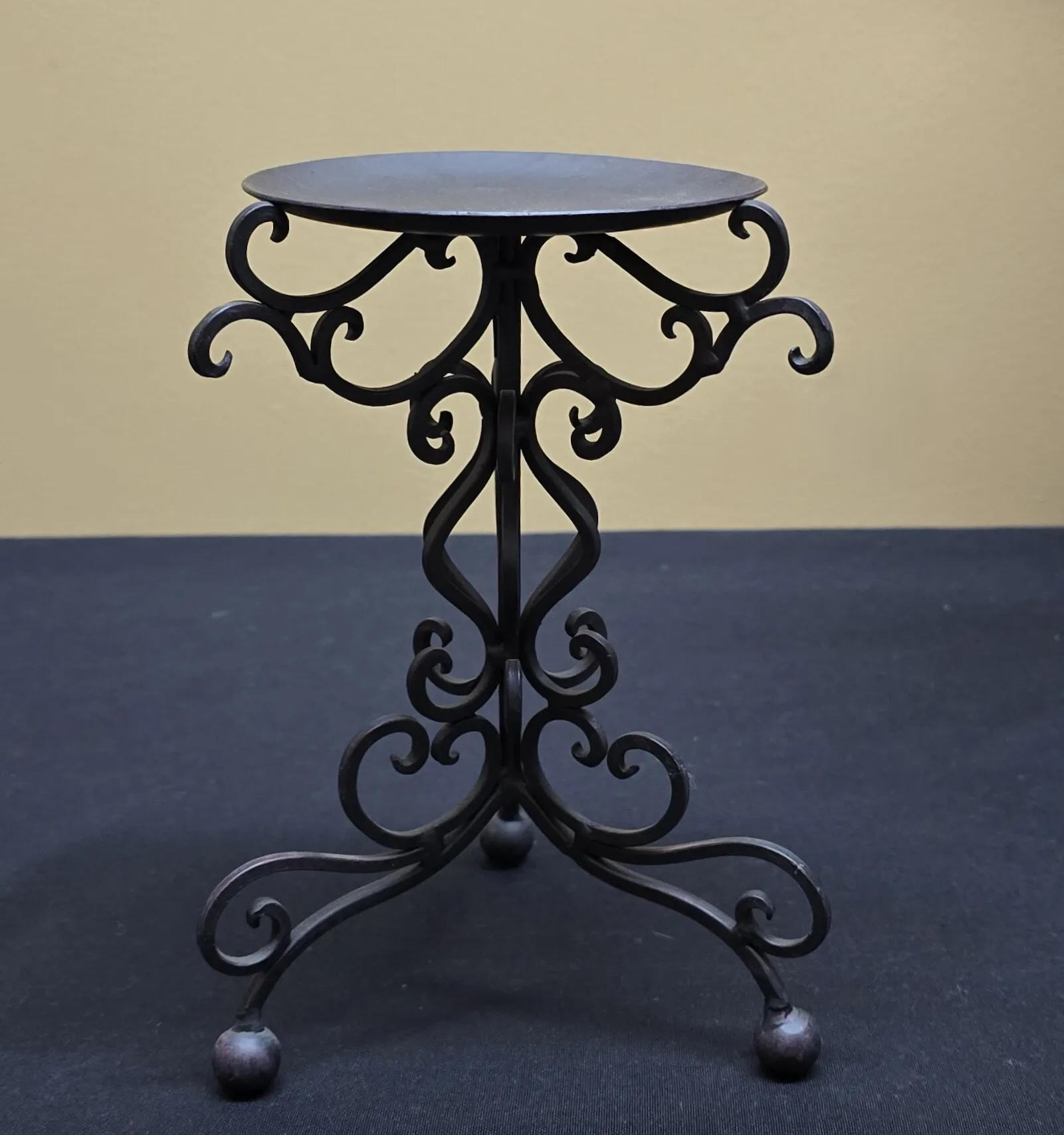 Black Iron Candle Holder 9 inch