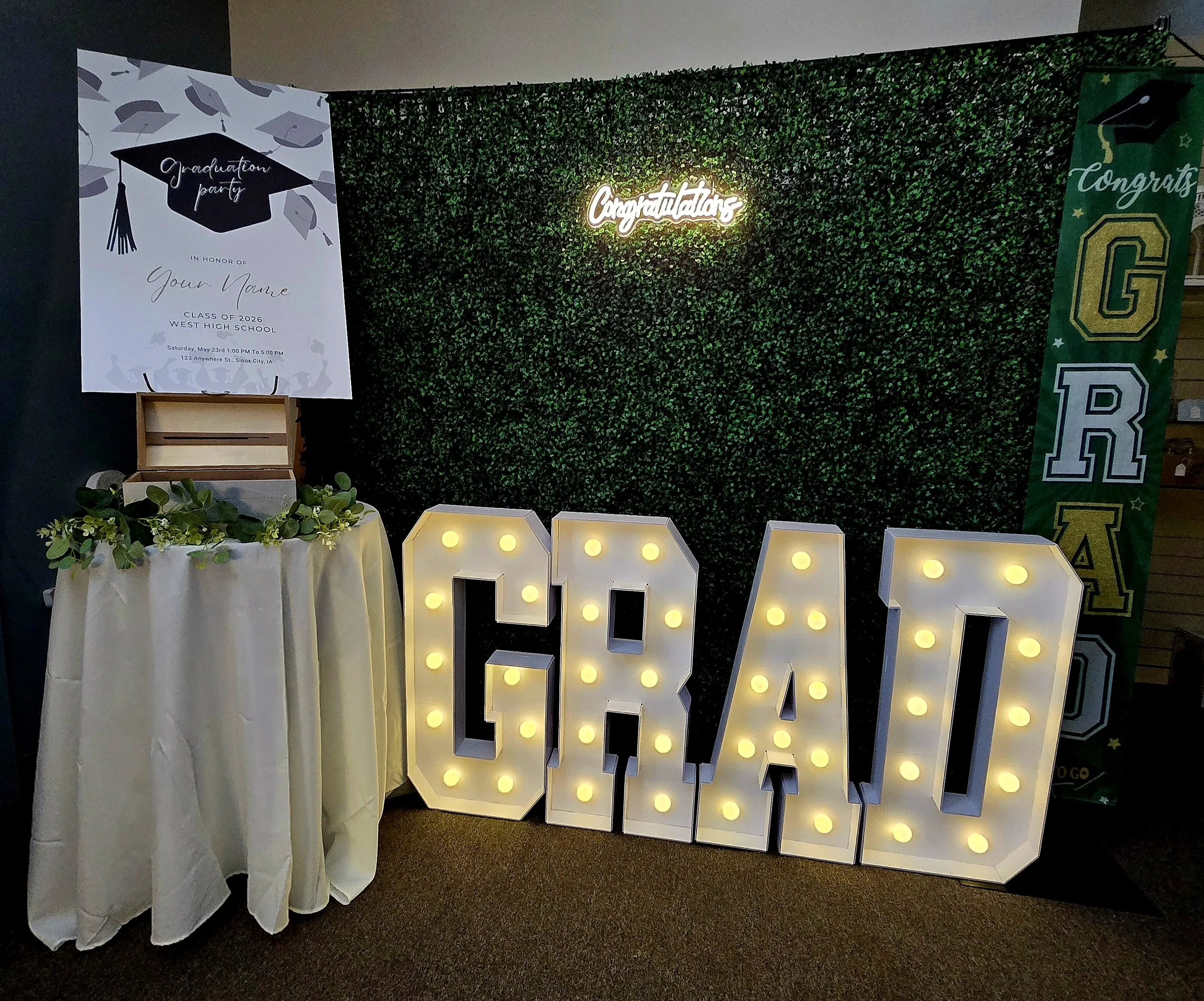 Grad Inspo with signage!