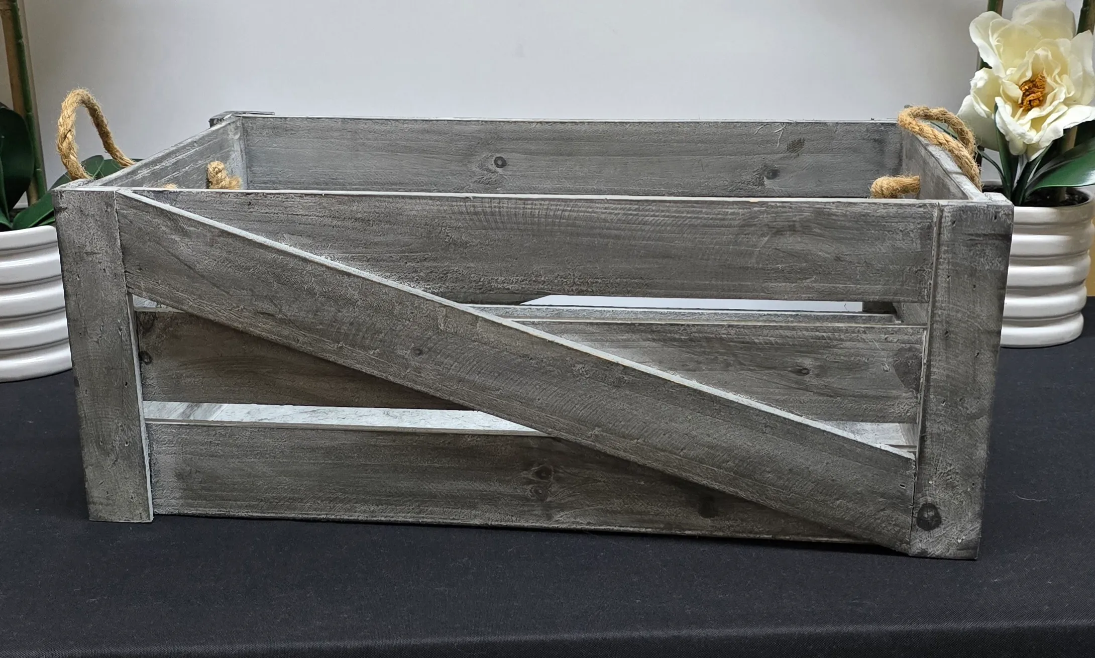 Whitewash Crate medium