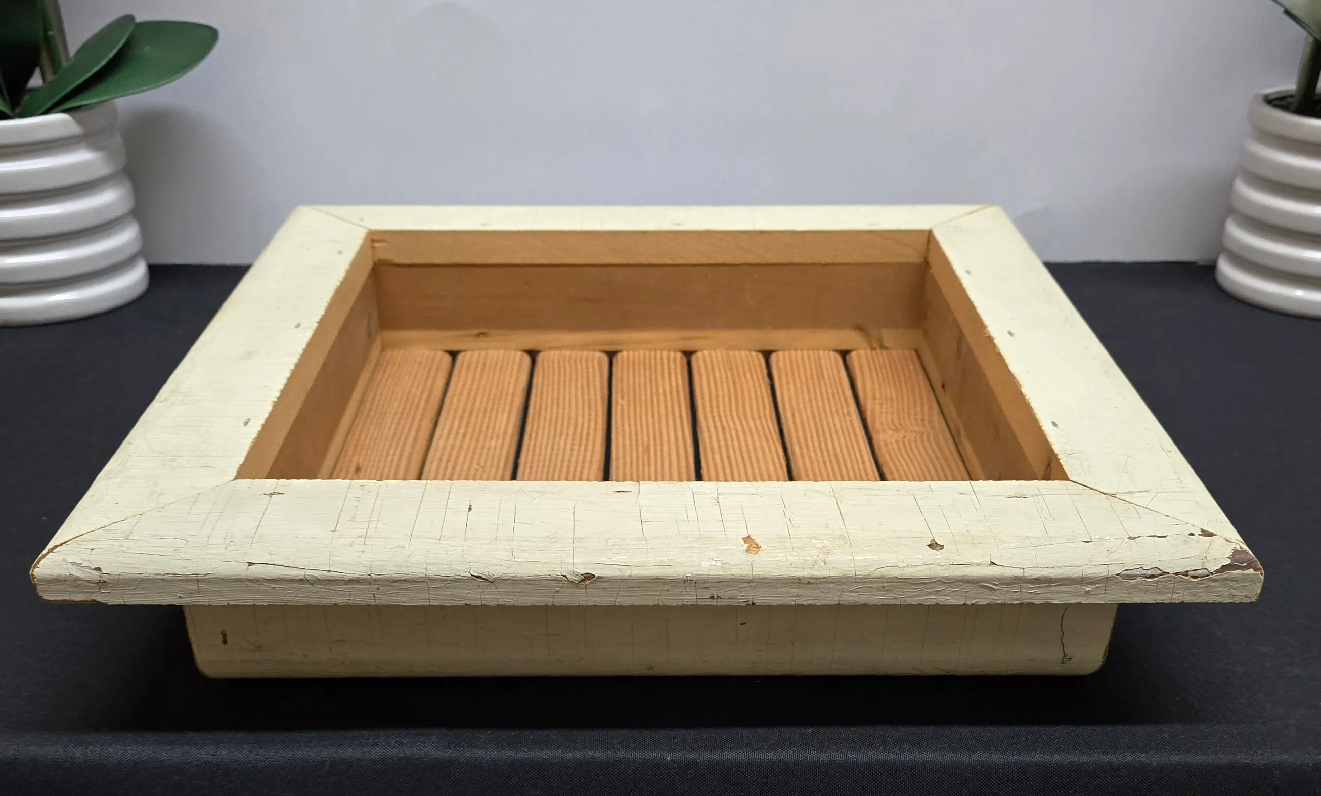 White Square Wooden Tray