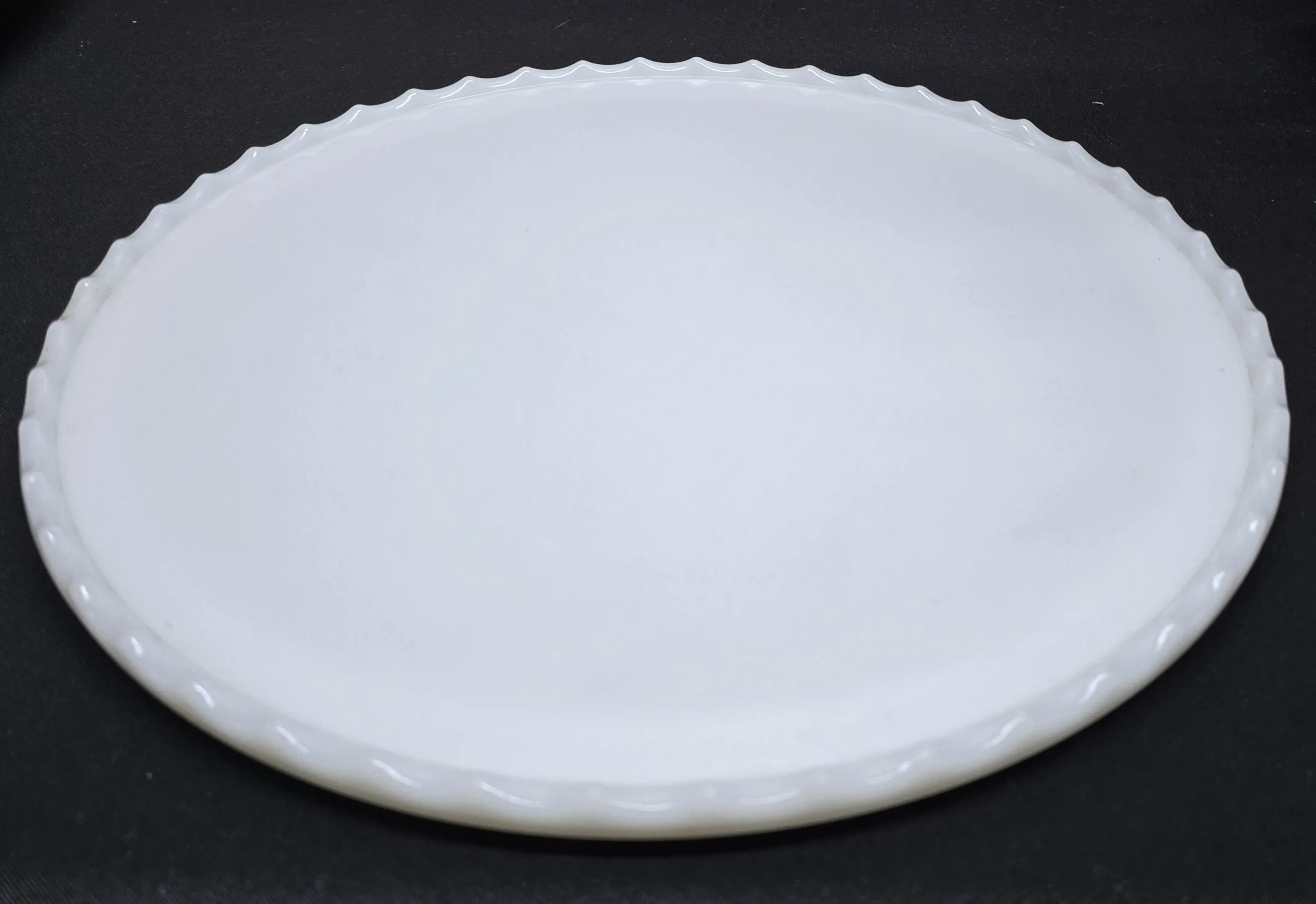 White Glass Plate 14 inch