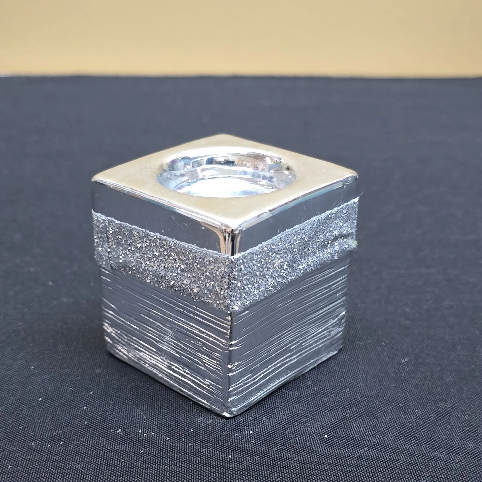 Silver Square Votive 2.5 inch