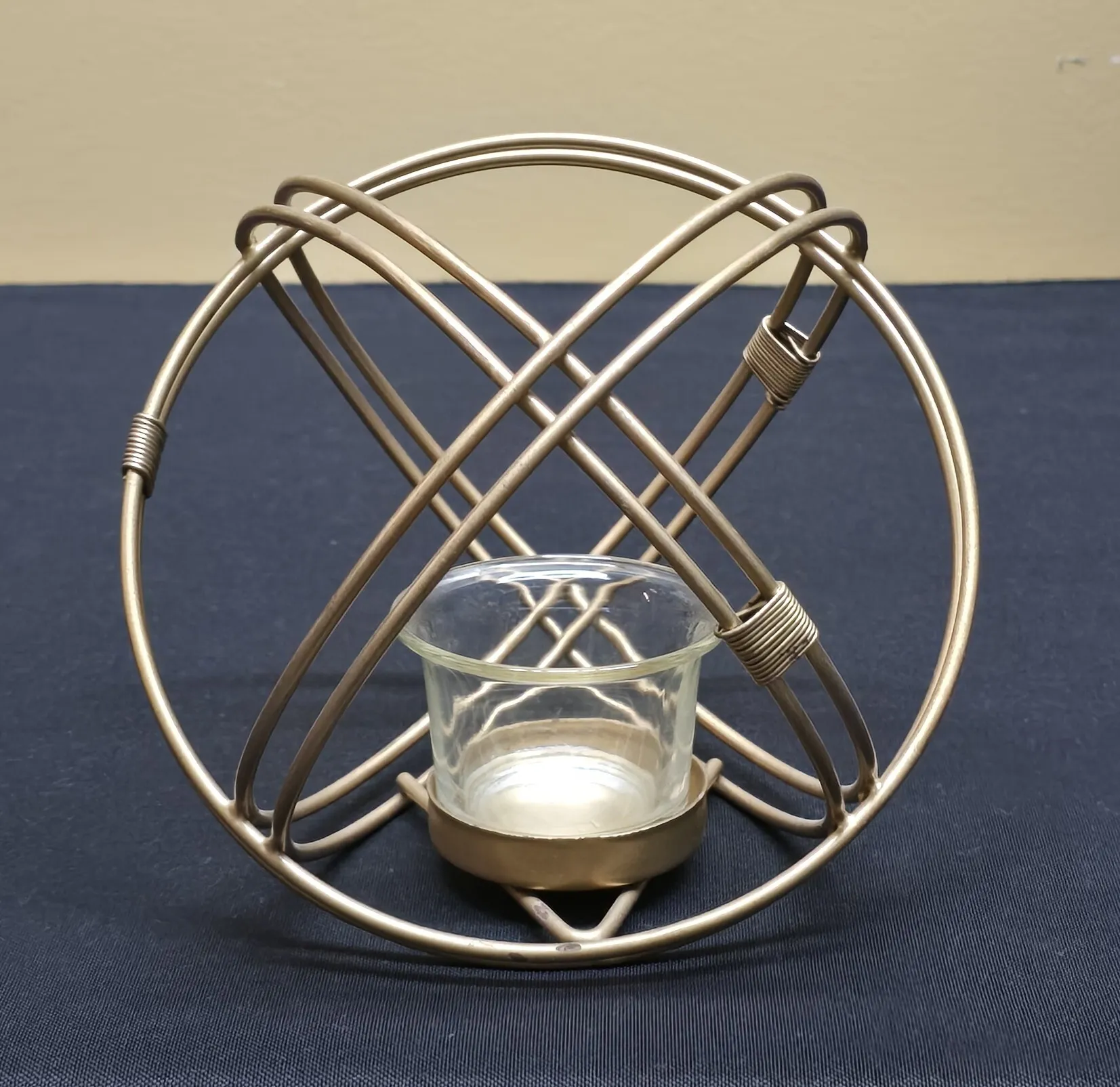 Gold Circle Votive 6 inch