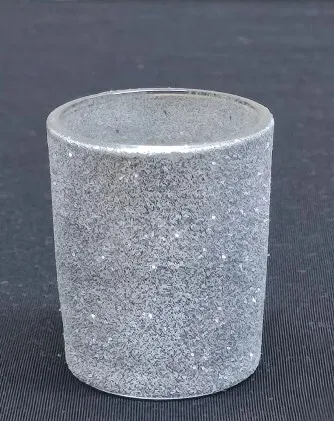 Silver Glitter Votive - 2.5 in