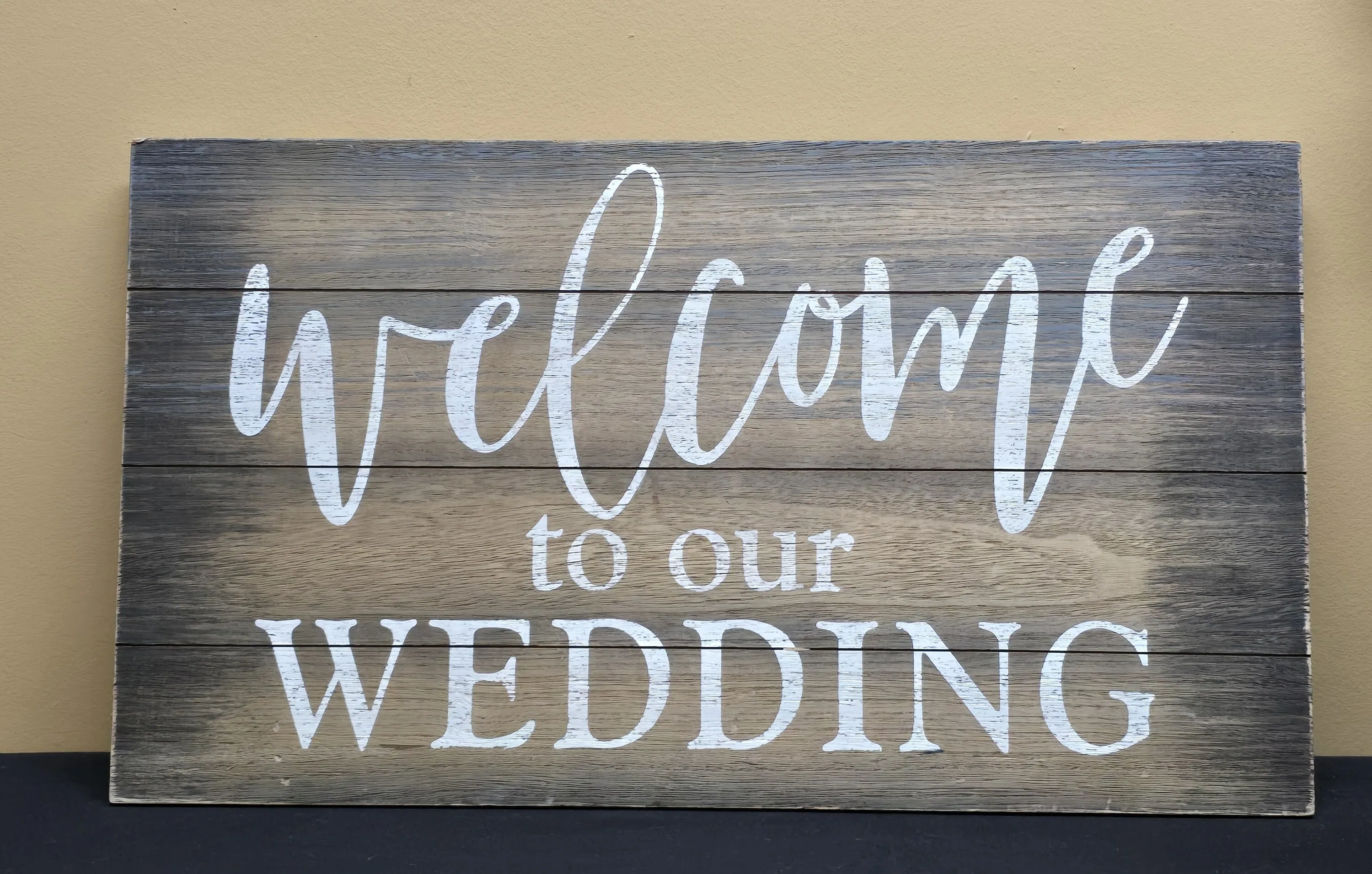 Welcome To Our Wedding 24 x 13 inch