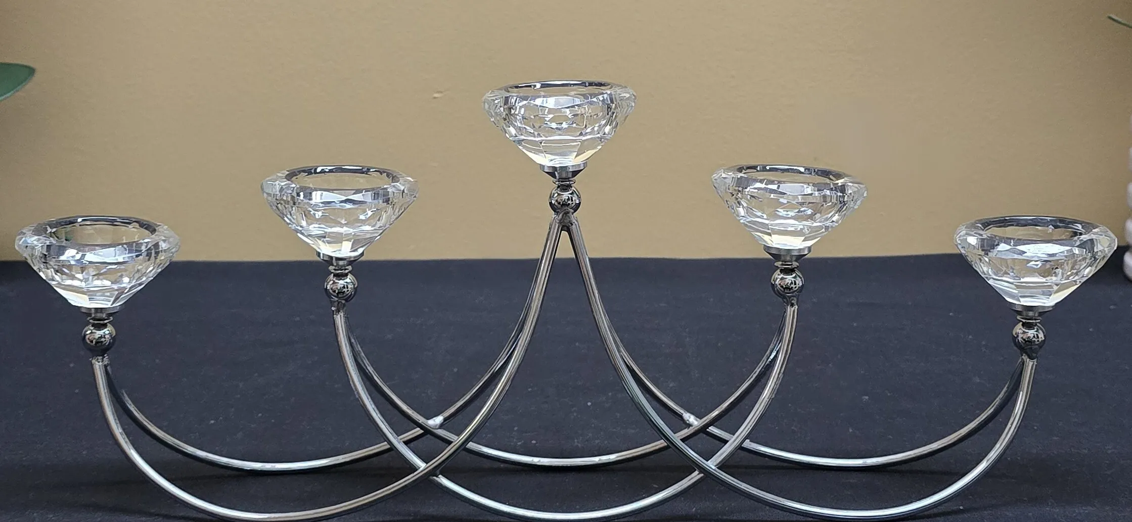 Silver Tone Tealight Candle Holder