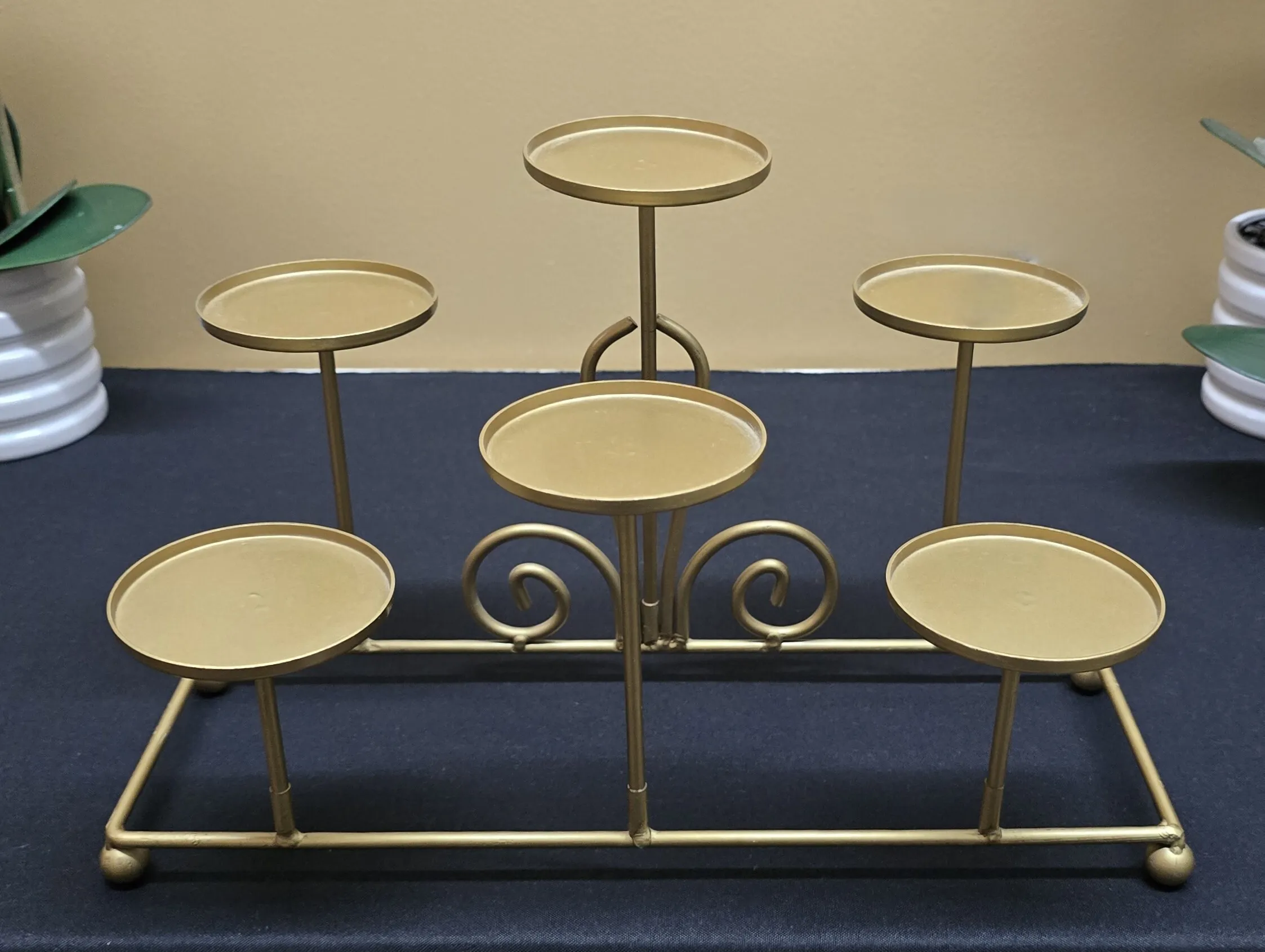 Six Candle Table Decor 15 x 9 inch