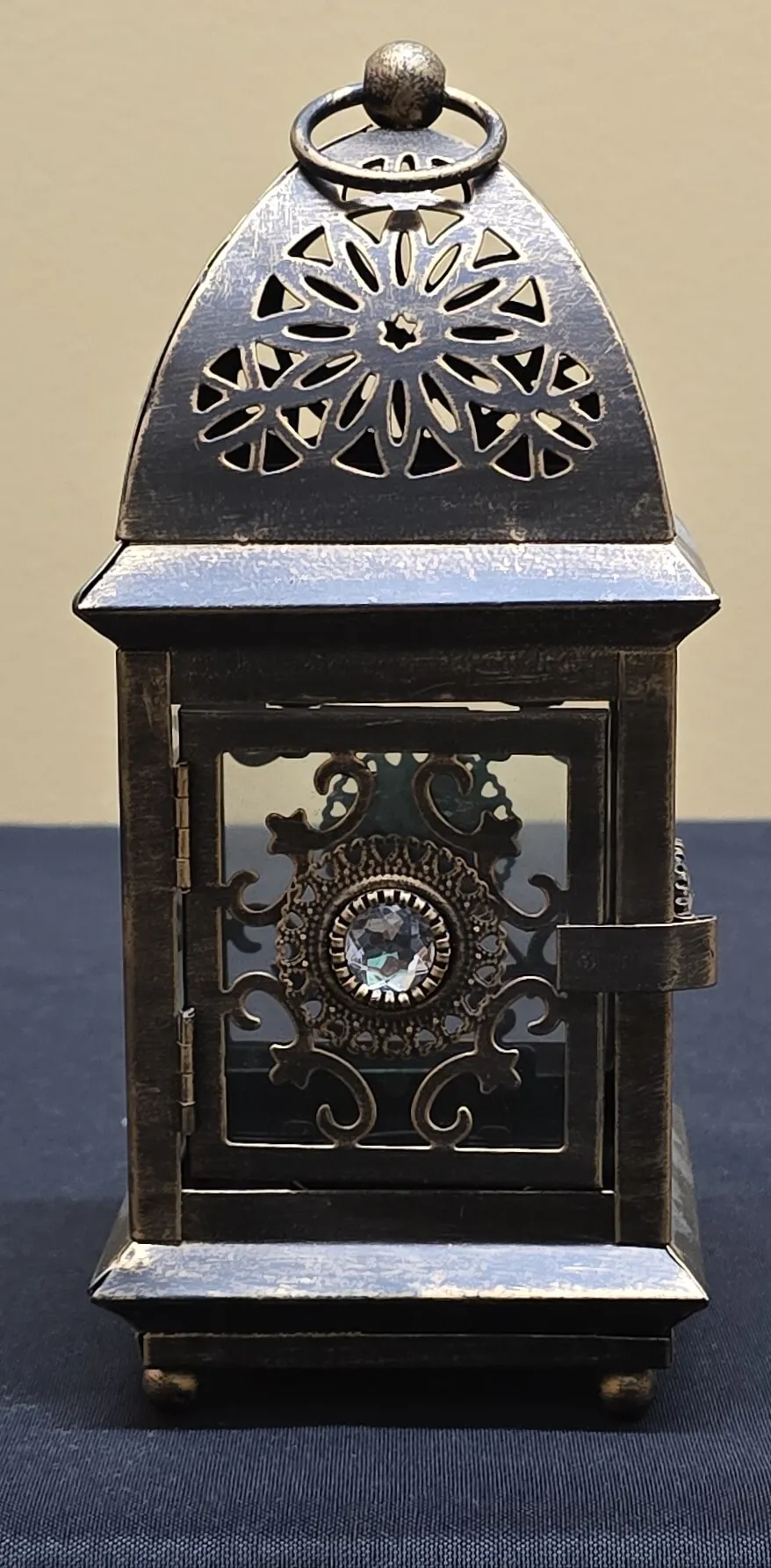 Metal Lantern with gold accent