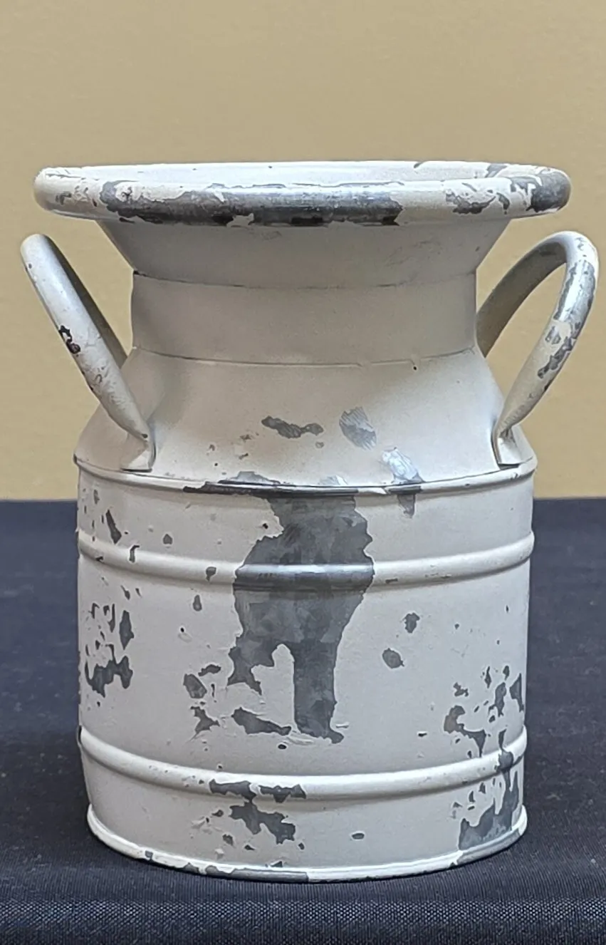 White Farmhouse Tin Canister