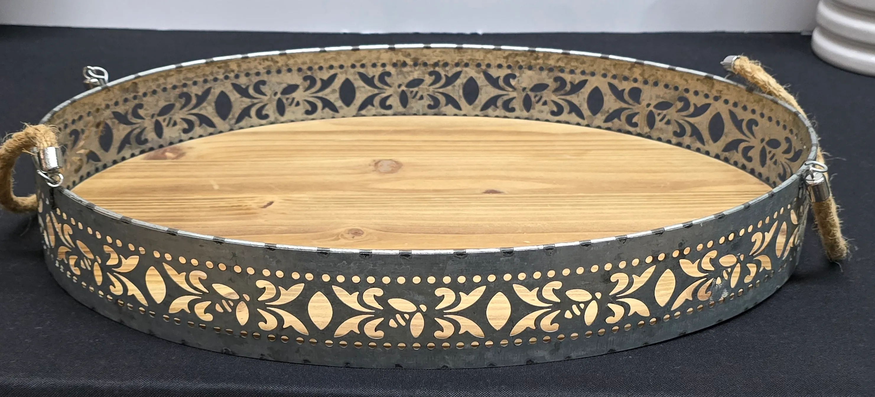 Galvanized Tray wood base