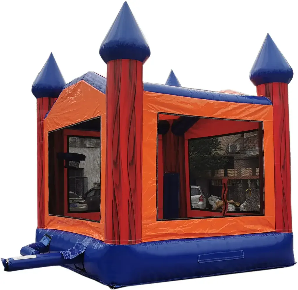 14' Blue & Orange Marble Bounce House
