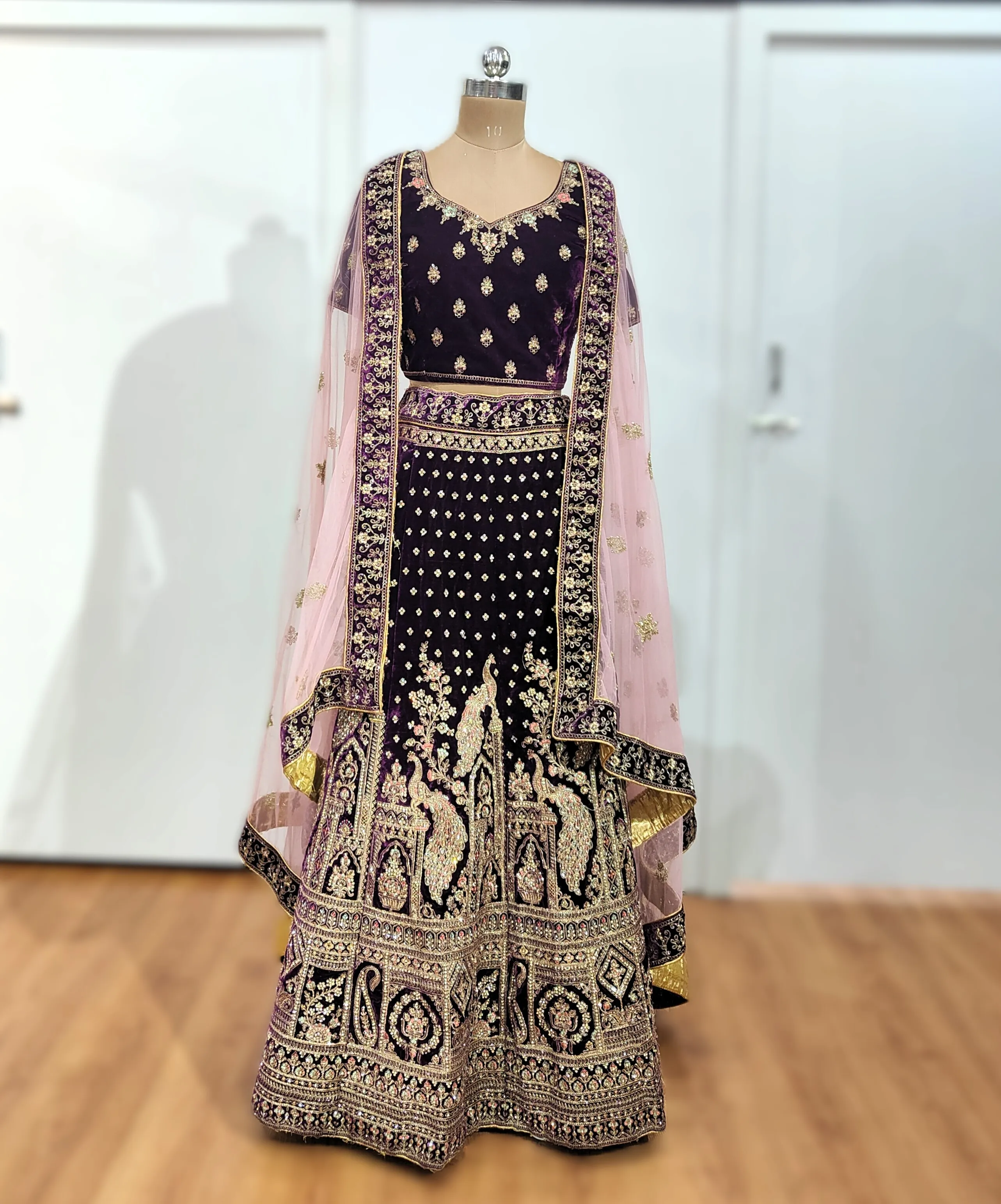 Purple Bella Bridal Lehenga - L6020 , BUL